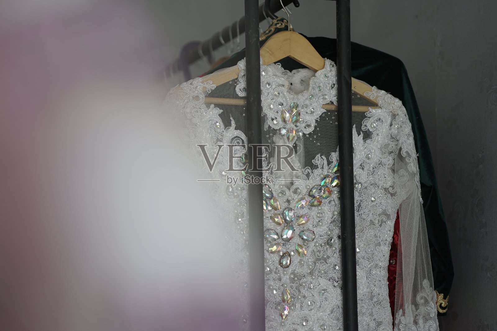 印尼kebaya的选择性聚焦照片照片摄影图片