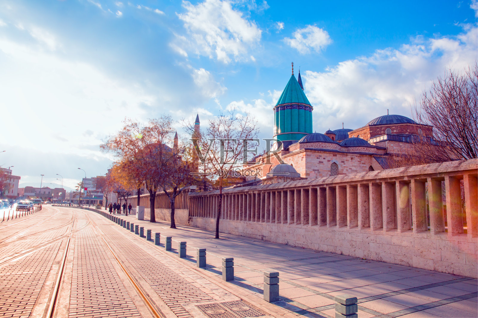 土耳其科尼亚的梅乌拉那博物馆清真寺照片摄影图片