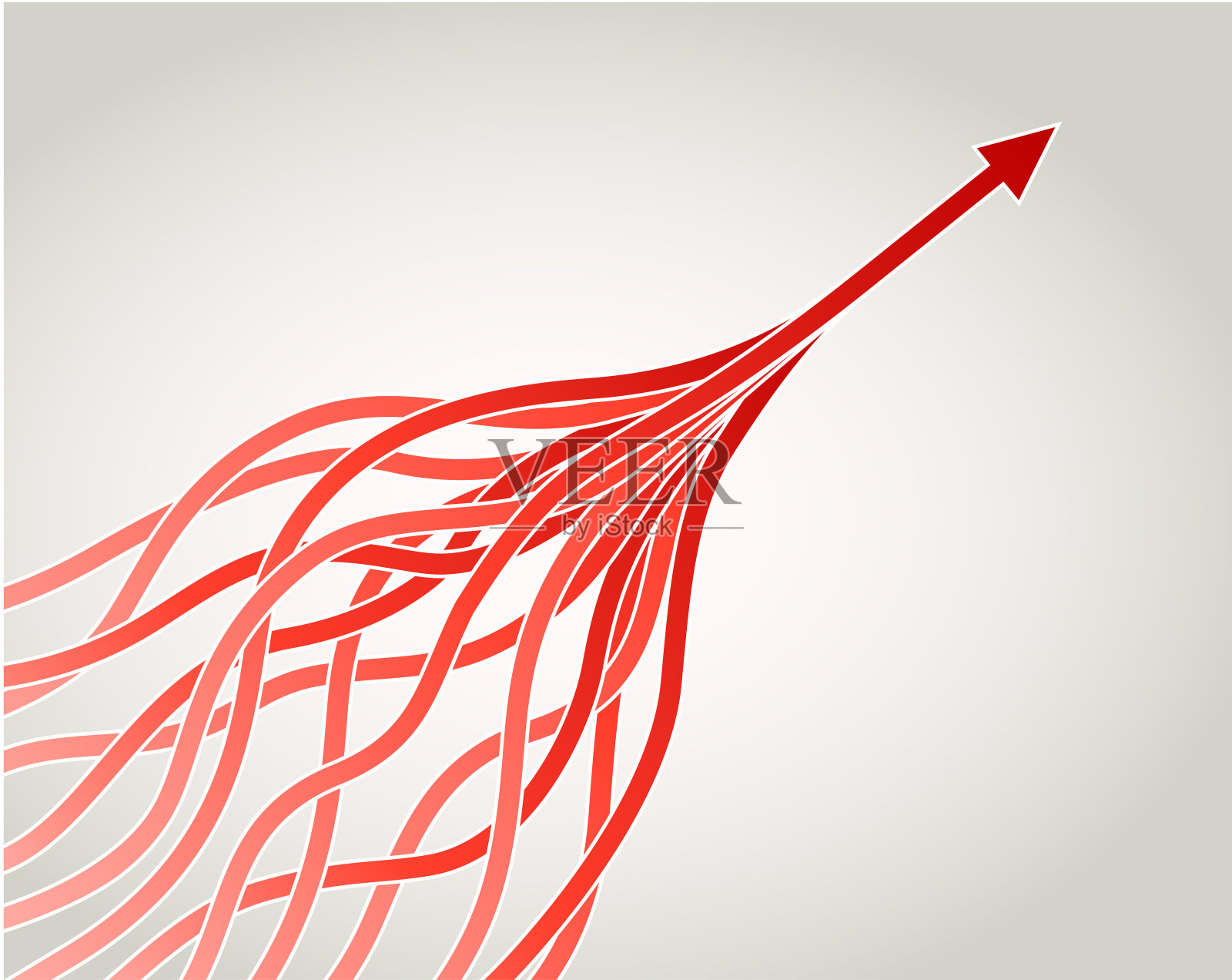 合并箭头进展（团队合作概念）插画图片素材