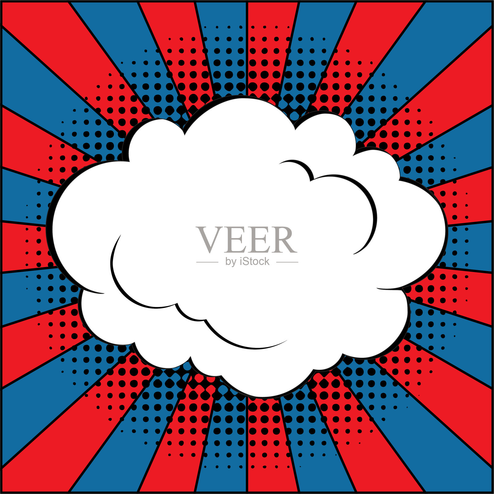 彩色漫画波普艺术空白布局模板在复古设计风格。插画图片素材