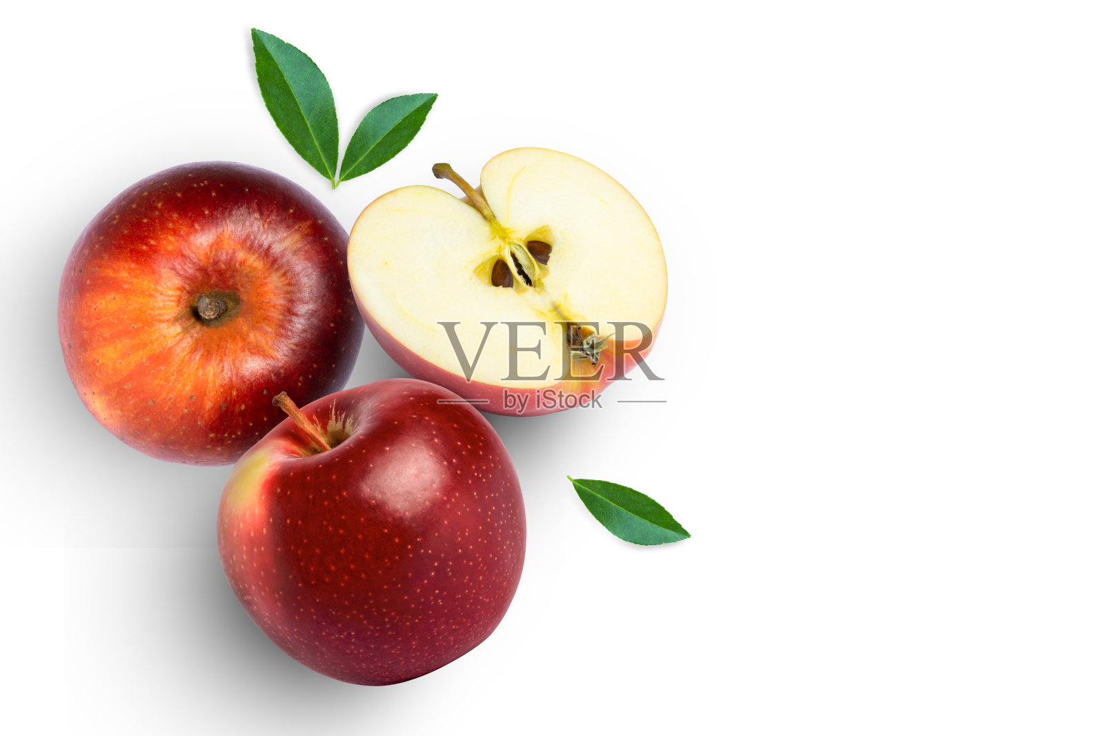 红苹果孤立在白色背景。照片摄影图片