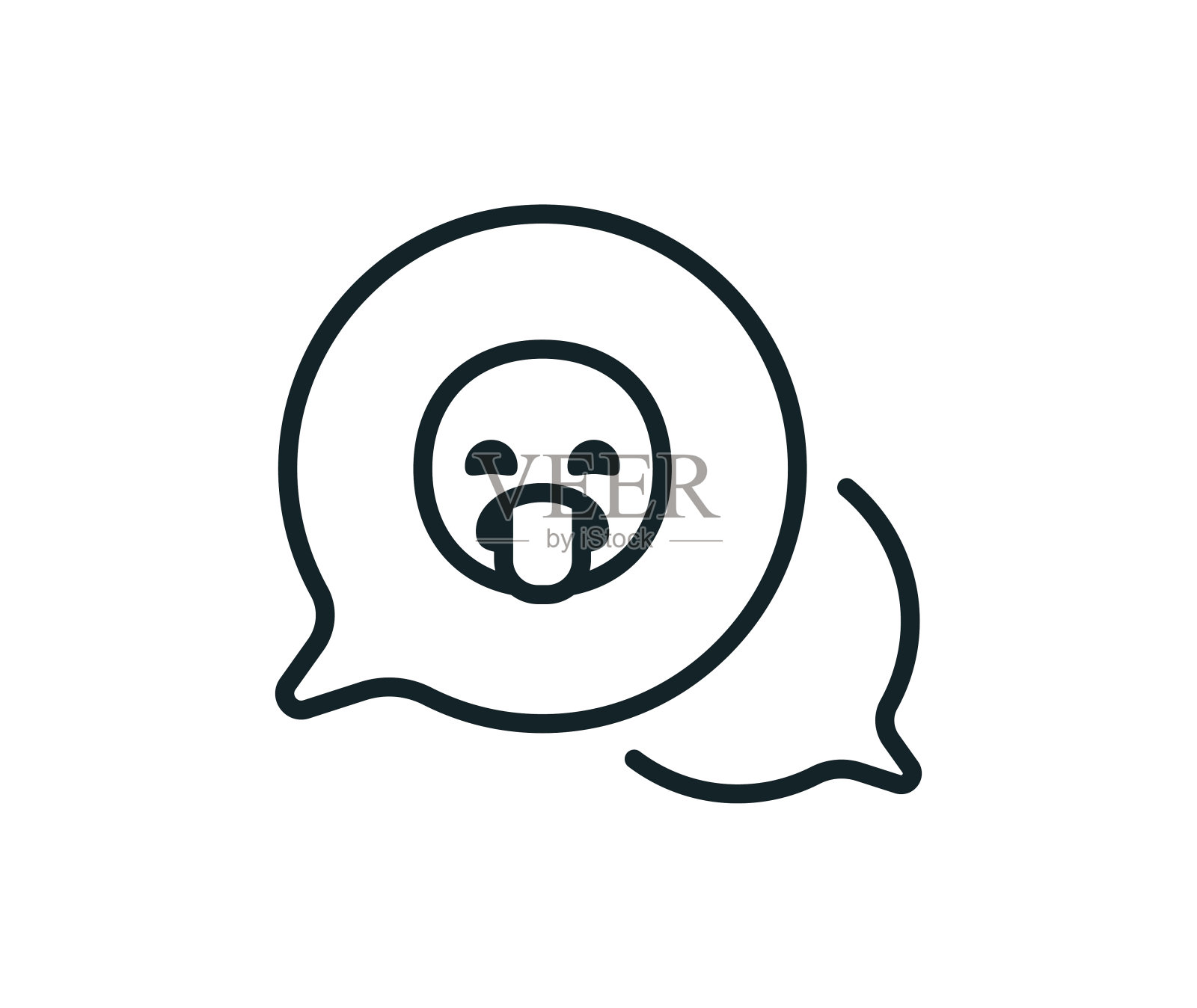 用表情符号反应的言语泡沫插画图片素材