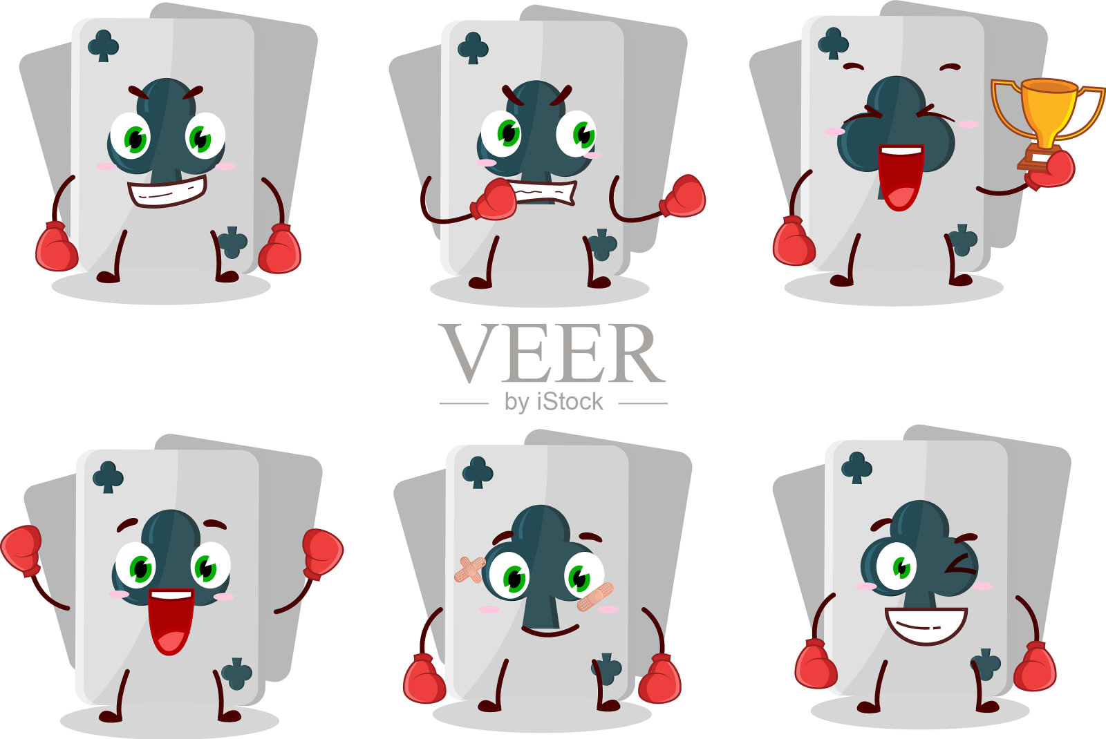 一个运动的雷米卡俱乐部拳击运动员卡通插画图片素材