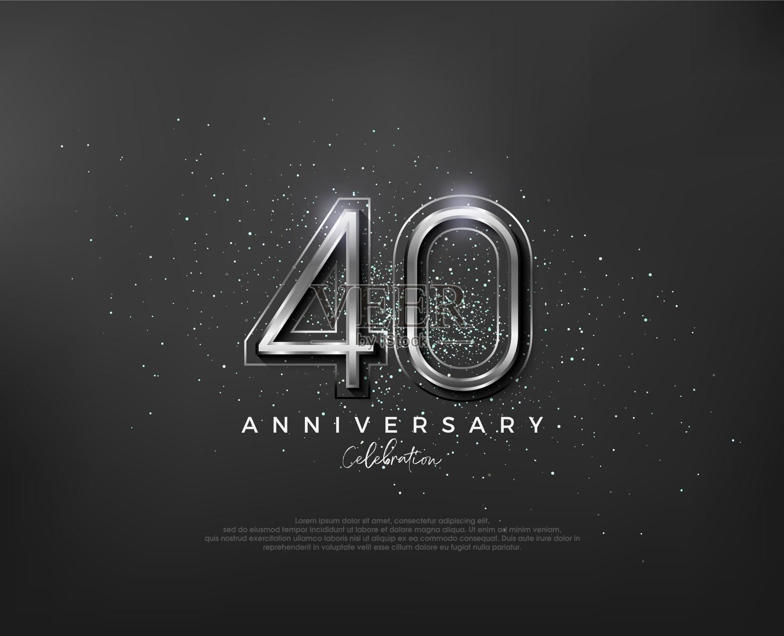 银金属号设计溢价号40插画图片素材