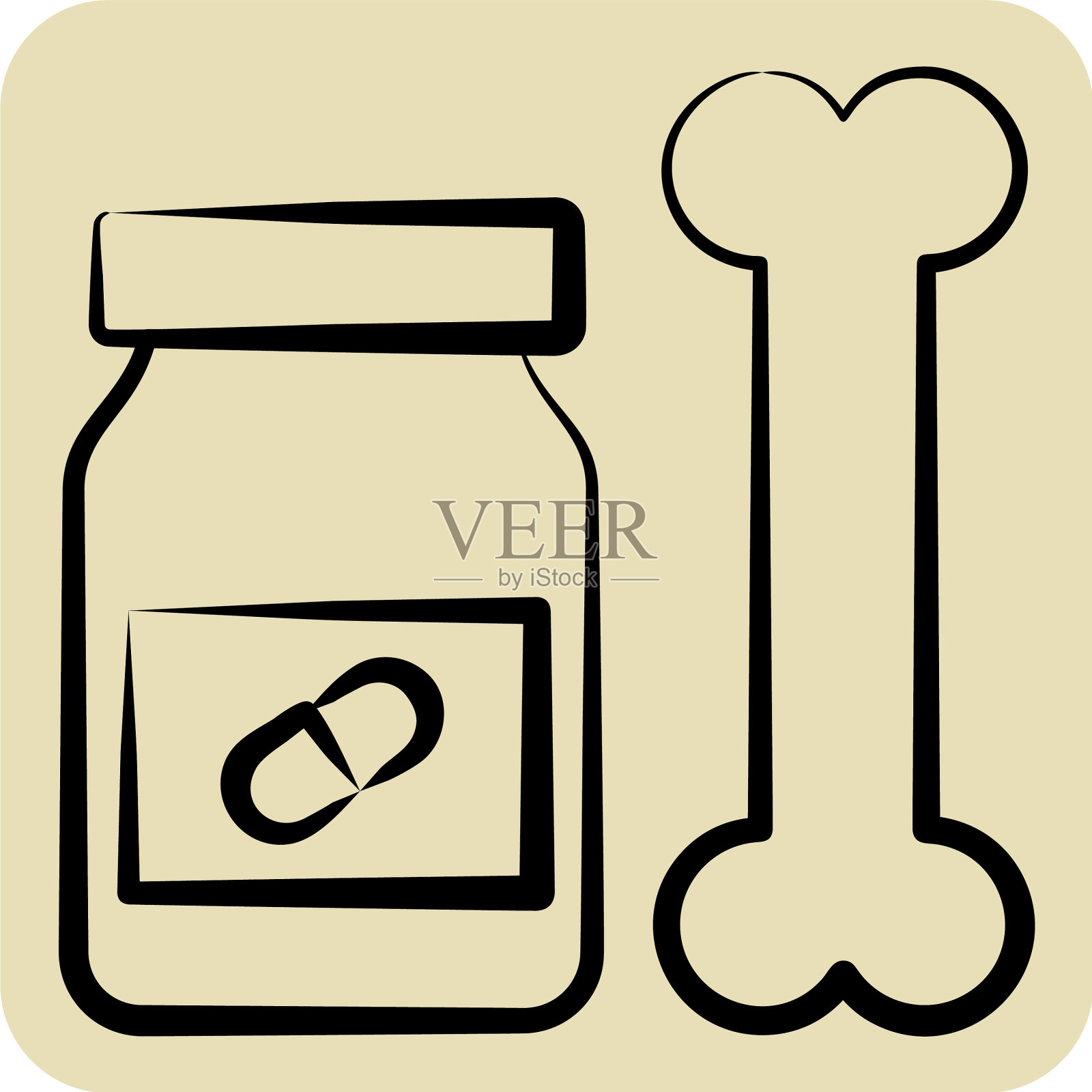 符号医学涉及骨科符号手插画图片素材