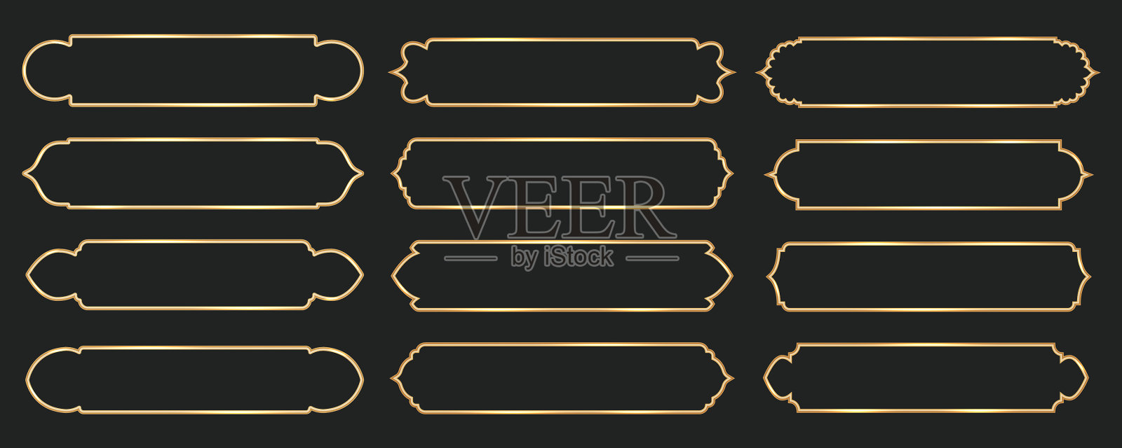 斋月窗框形状伊斯兰金色插画图片素材