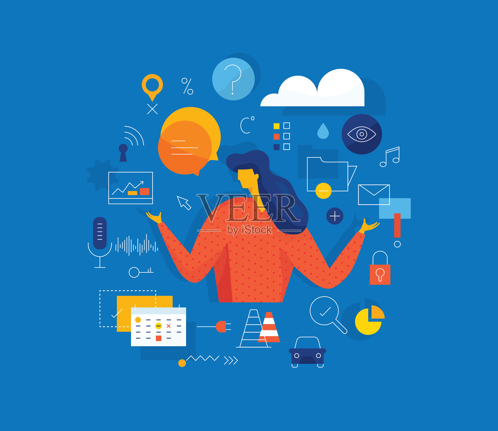 数字助理模板插画图片素材