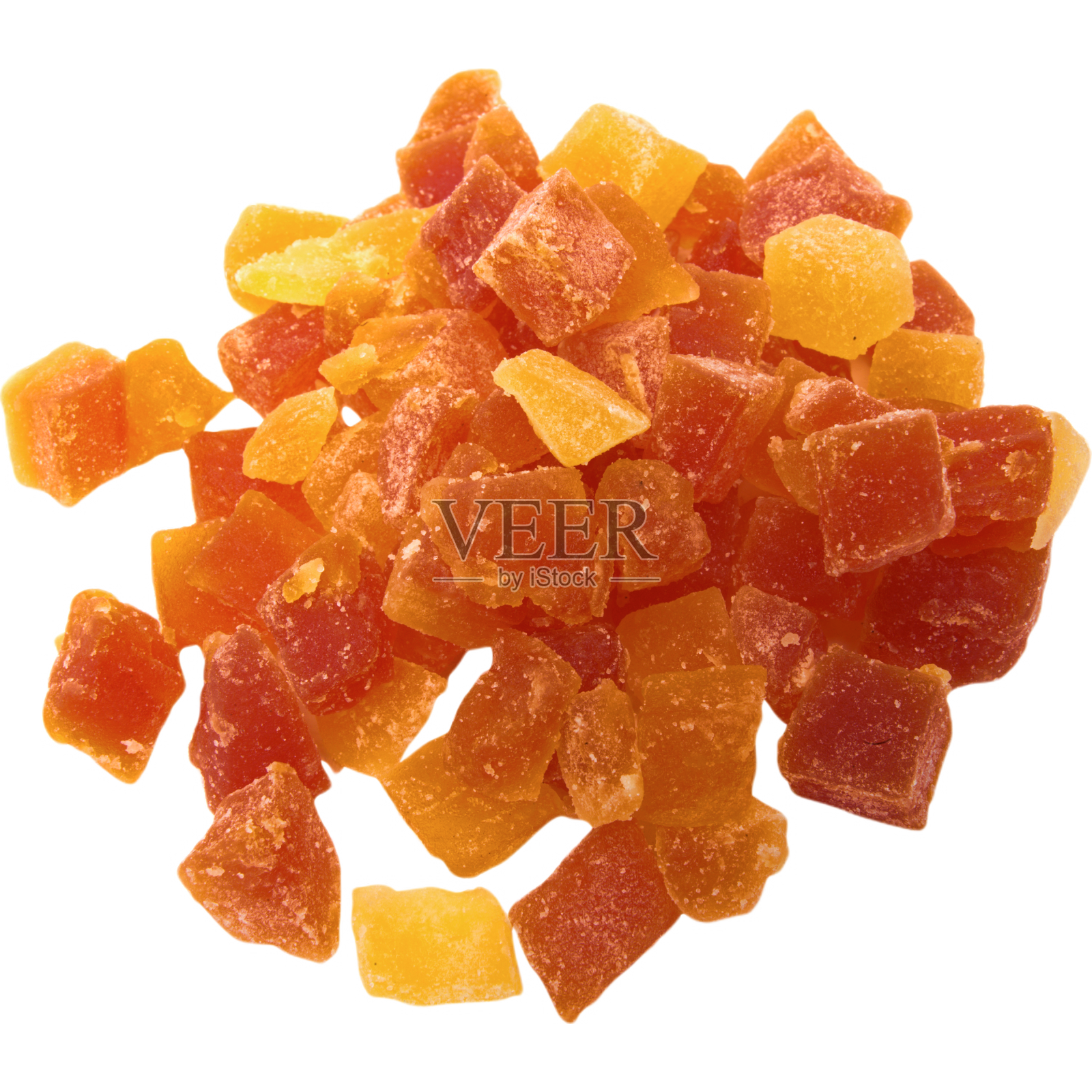 橙色水果切块糖设计元素图片