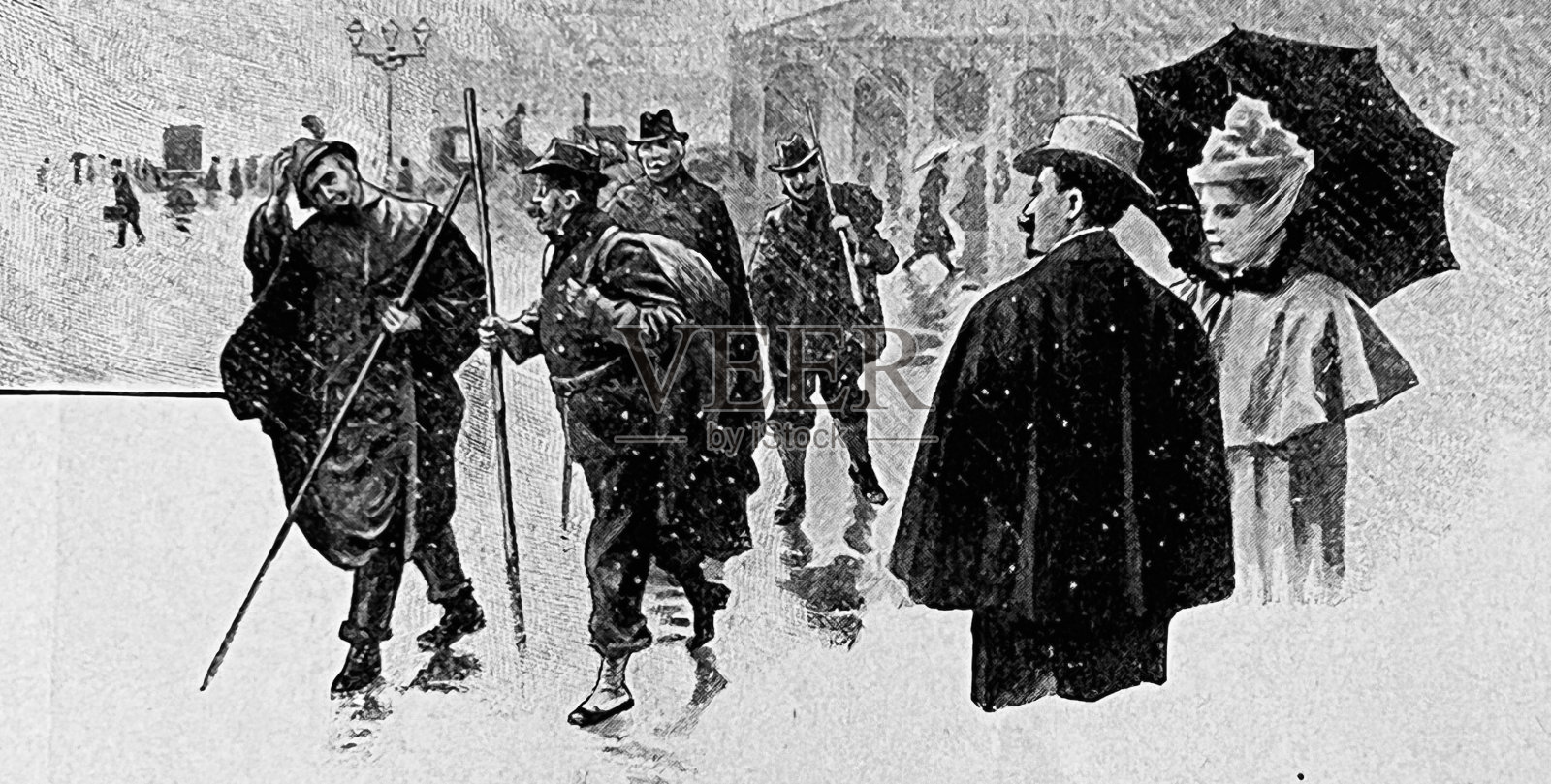 人们在慕尼黑火车站插画图片素材