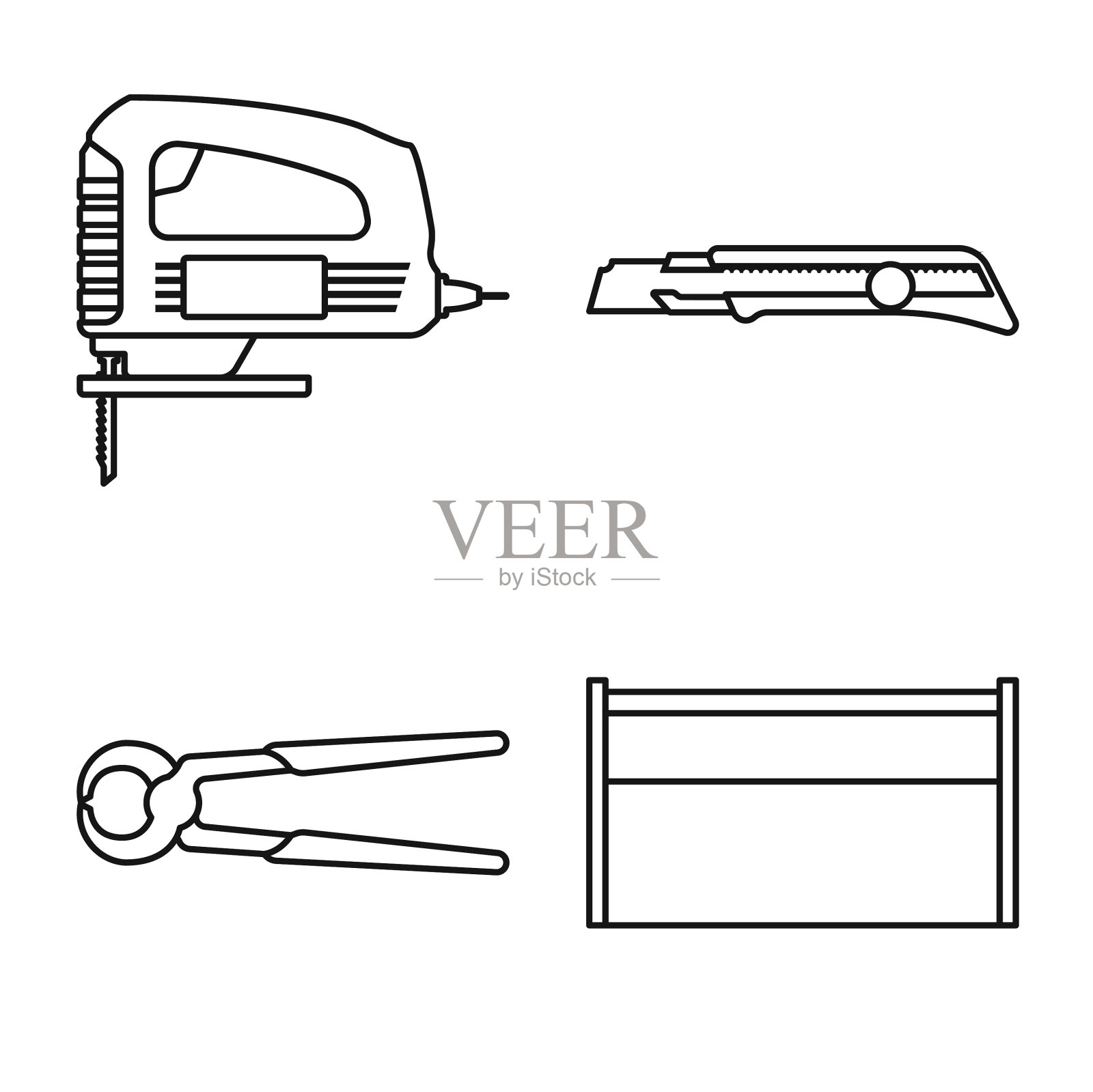 修理和工具箱的符号插画图片素材