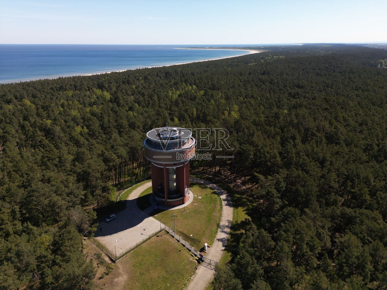 波兰格但斯克卡齐米日水库鸟瞰图照片摄影图片