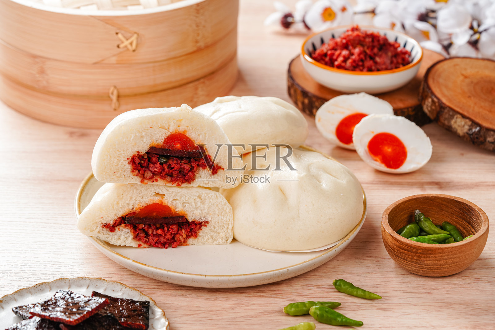 中国包子照片摄影图片