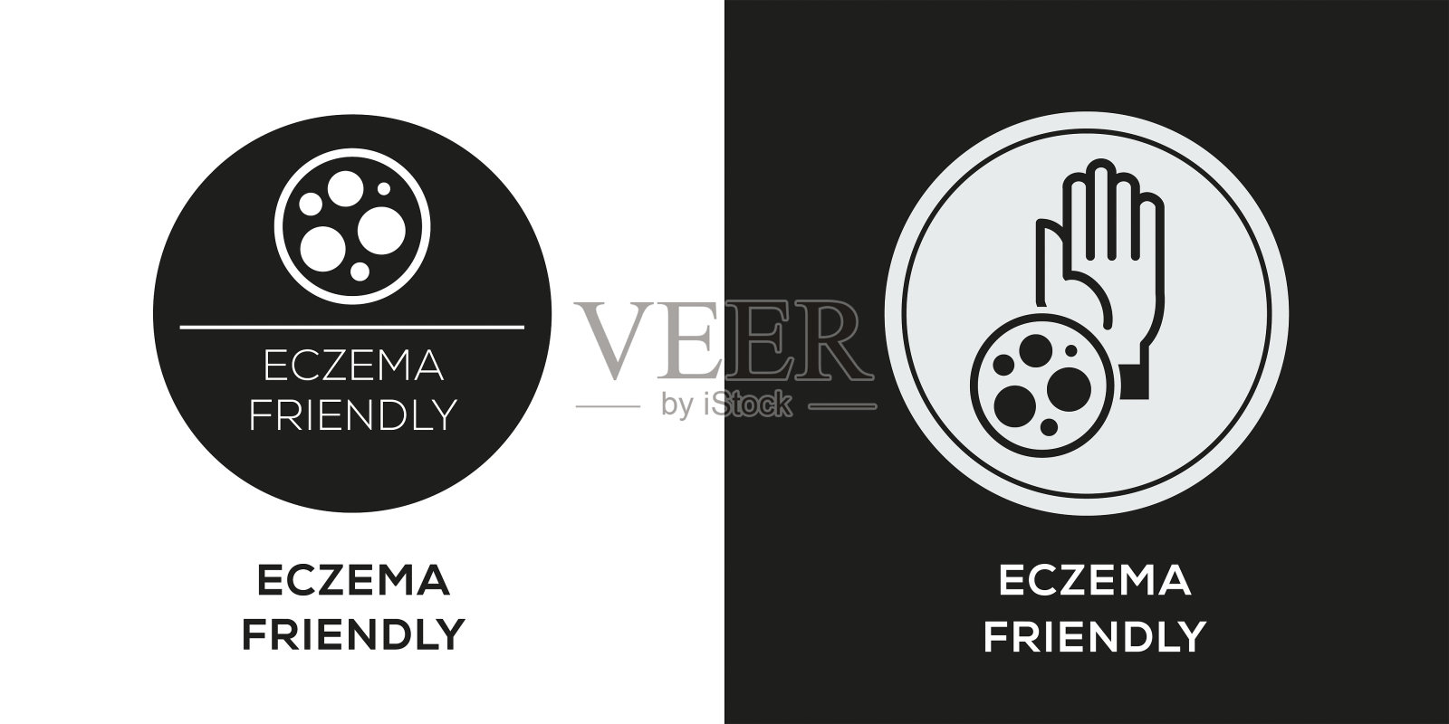 湿疹友好图标插画图片素材