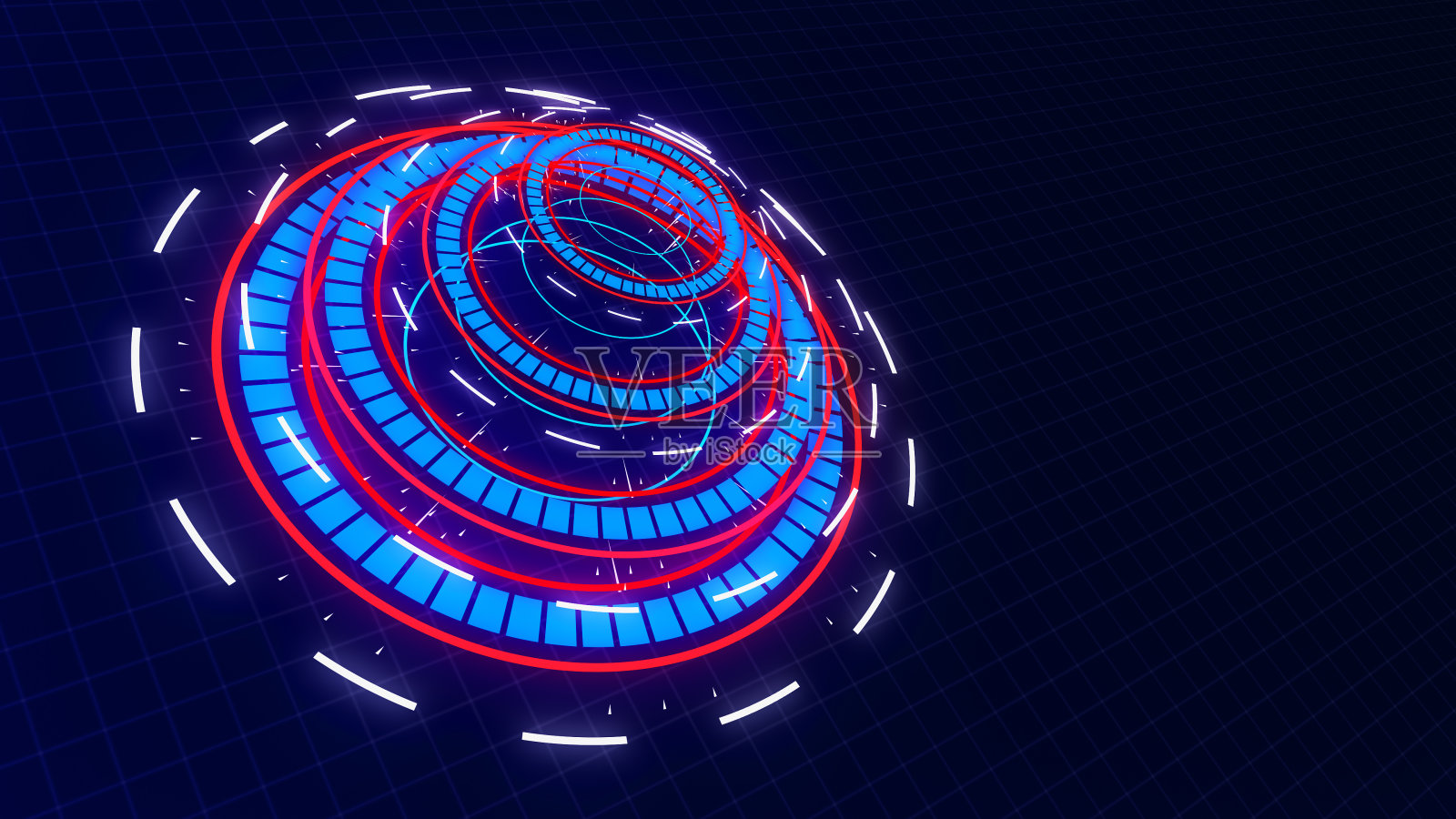 未来的HUD在深蓝色的背景照片摄影图片