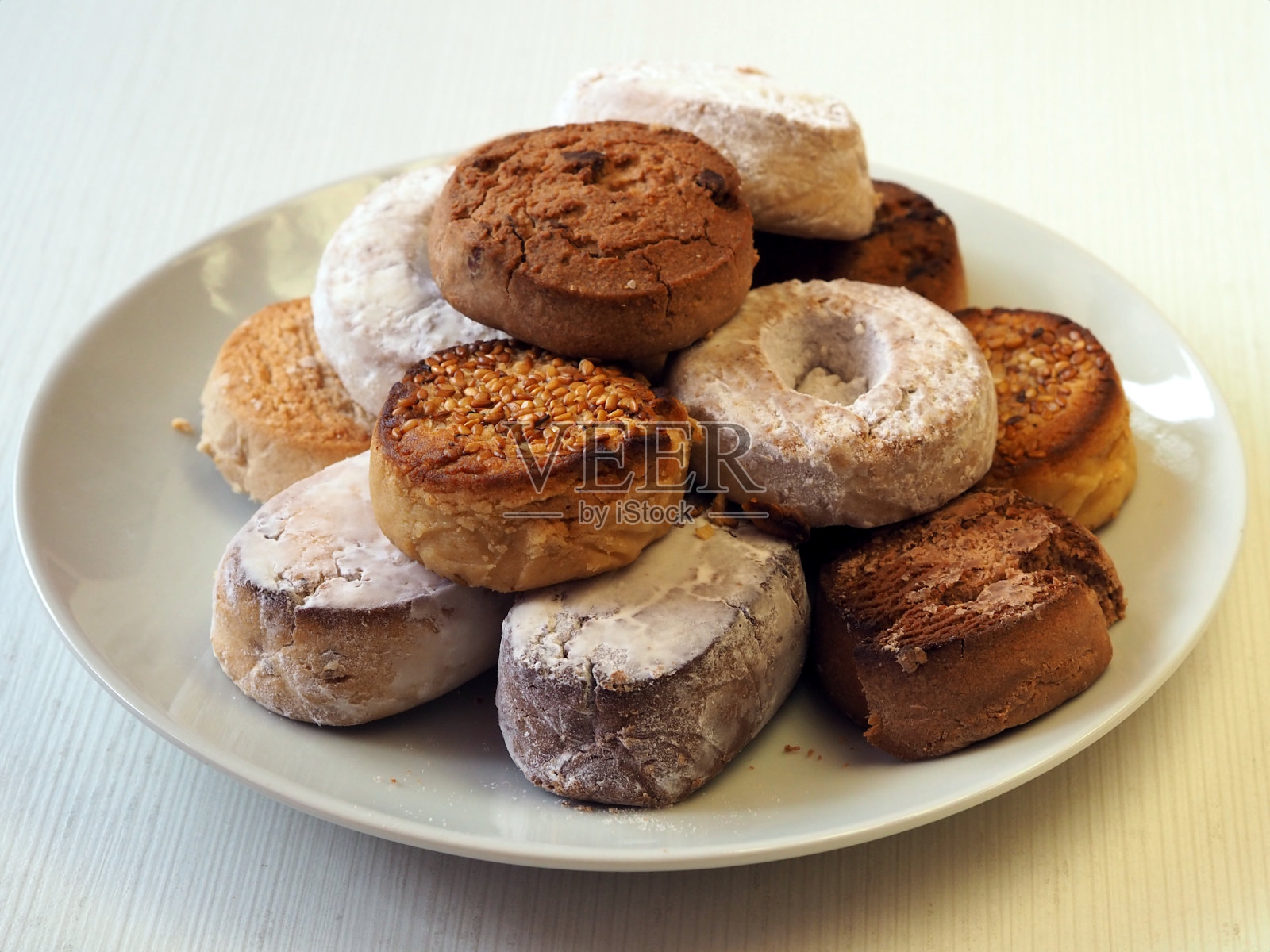 节日美食polvorone和mantecados照片摄影图片