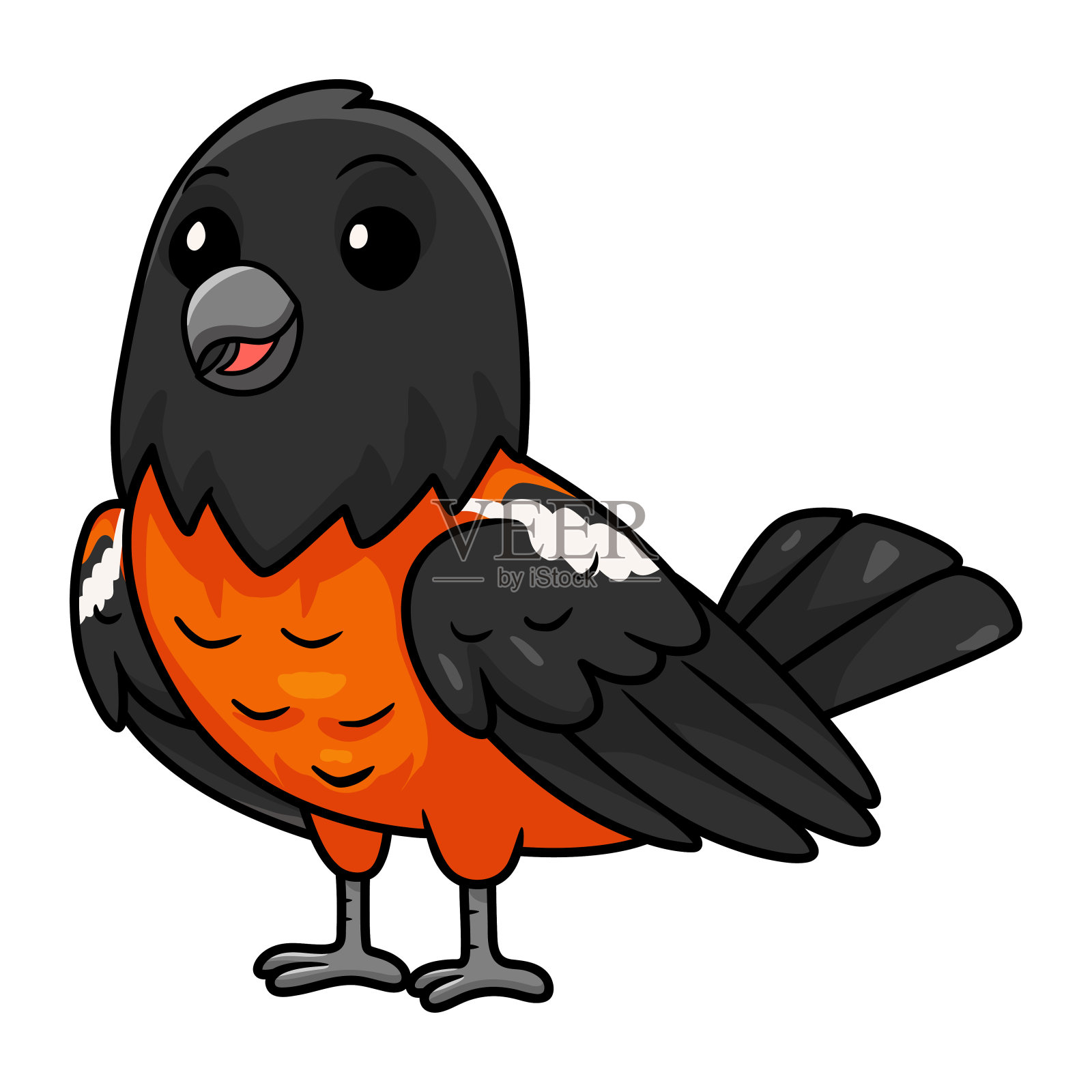 可爱的委内瑞拉热带鸟卡通插画图片素材