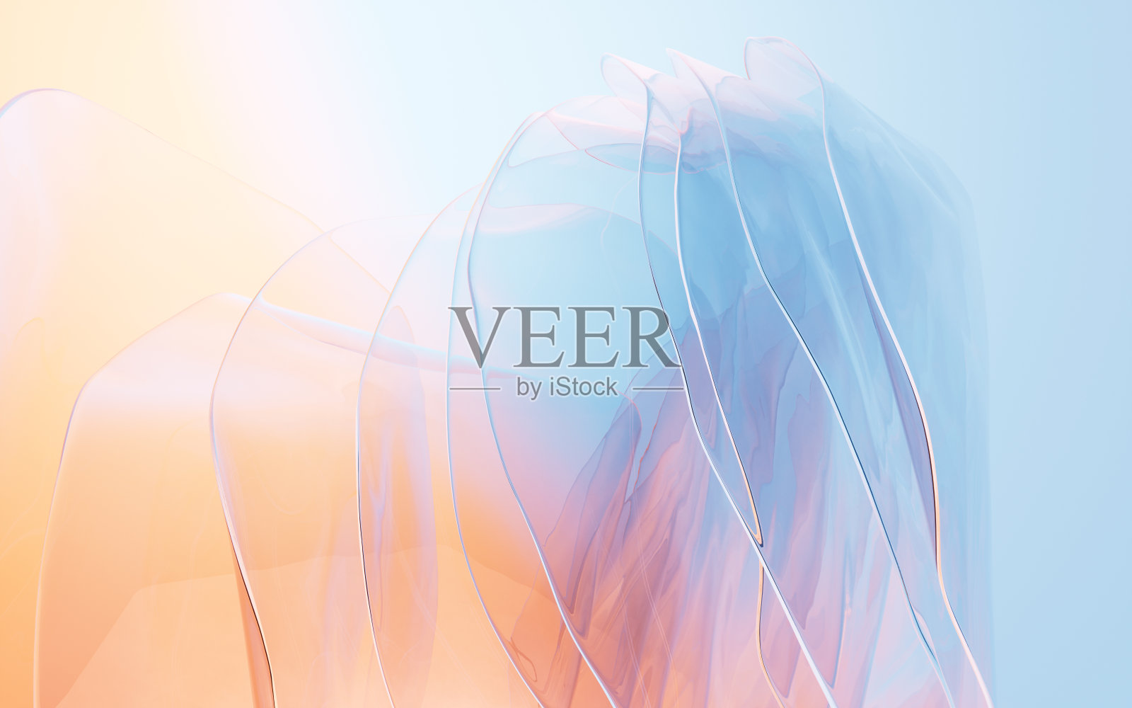 渐变多层玻璃背景，3d渲染。照片摄影图片