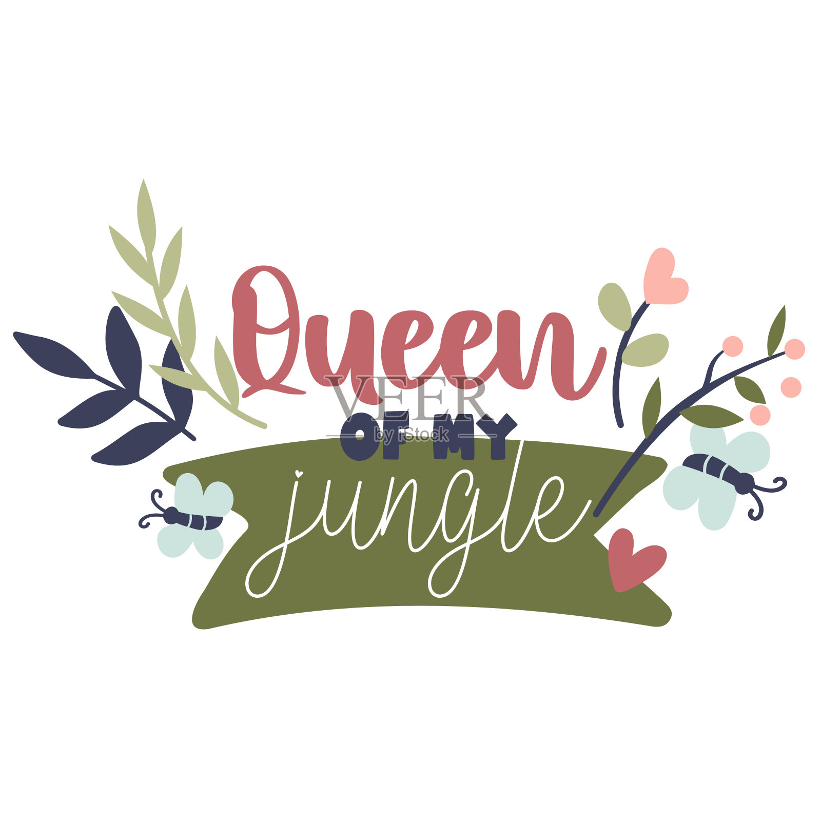 植物爱好者鼓舞人心的矢量手绘排版海报。T恤书法设计。插画图片素材