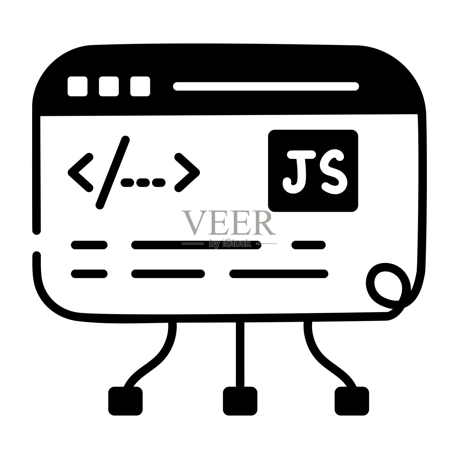 JS代码插画图片素材