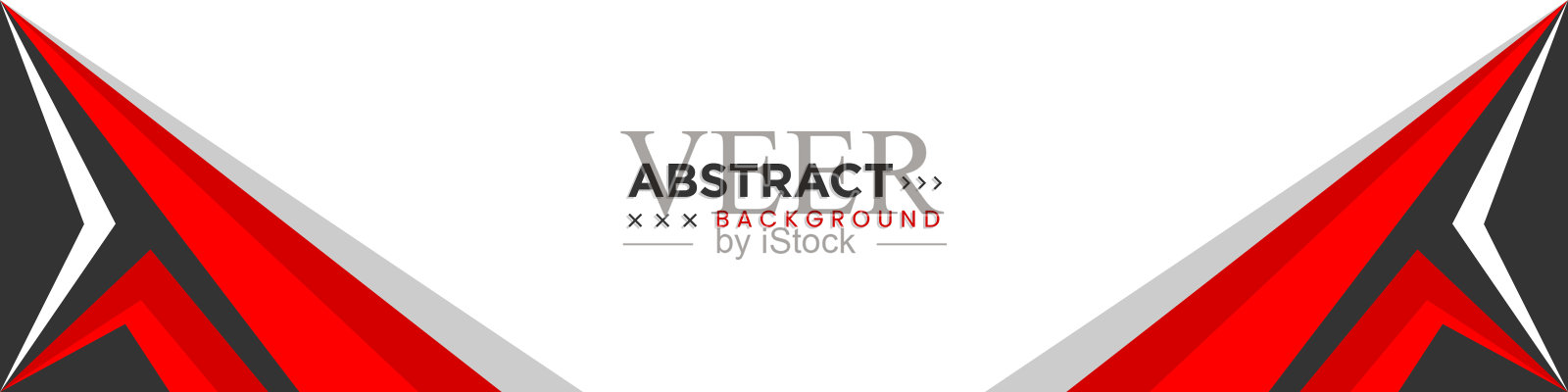 现代抽象的运动旗帜设计与红色的形状插画图片素材