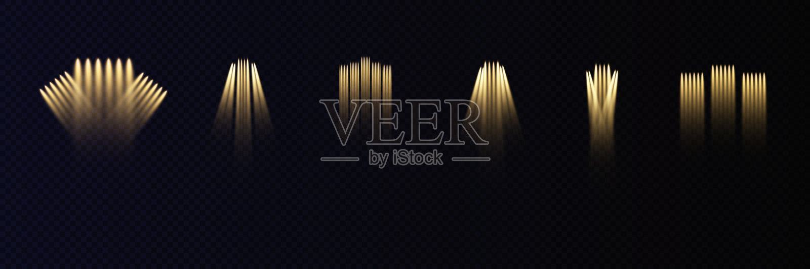 向量的聚光灯。现场。光的效果。插画图片素材