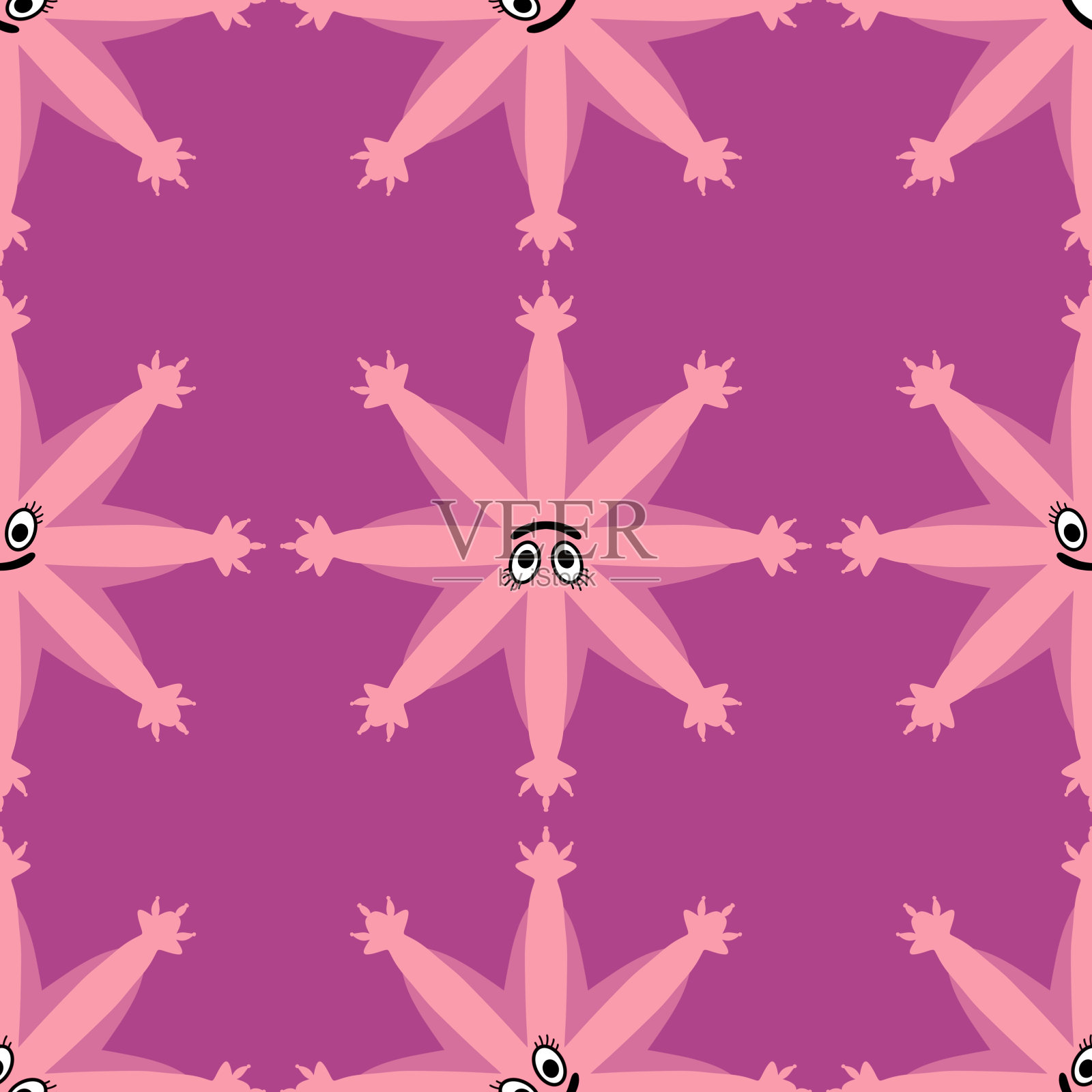 冬季圣诞无缝图案包装纸插画图片素材