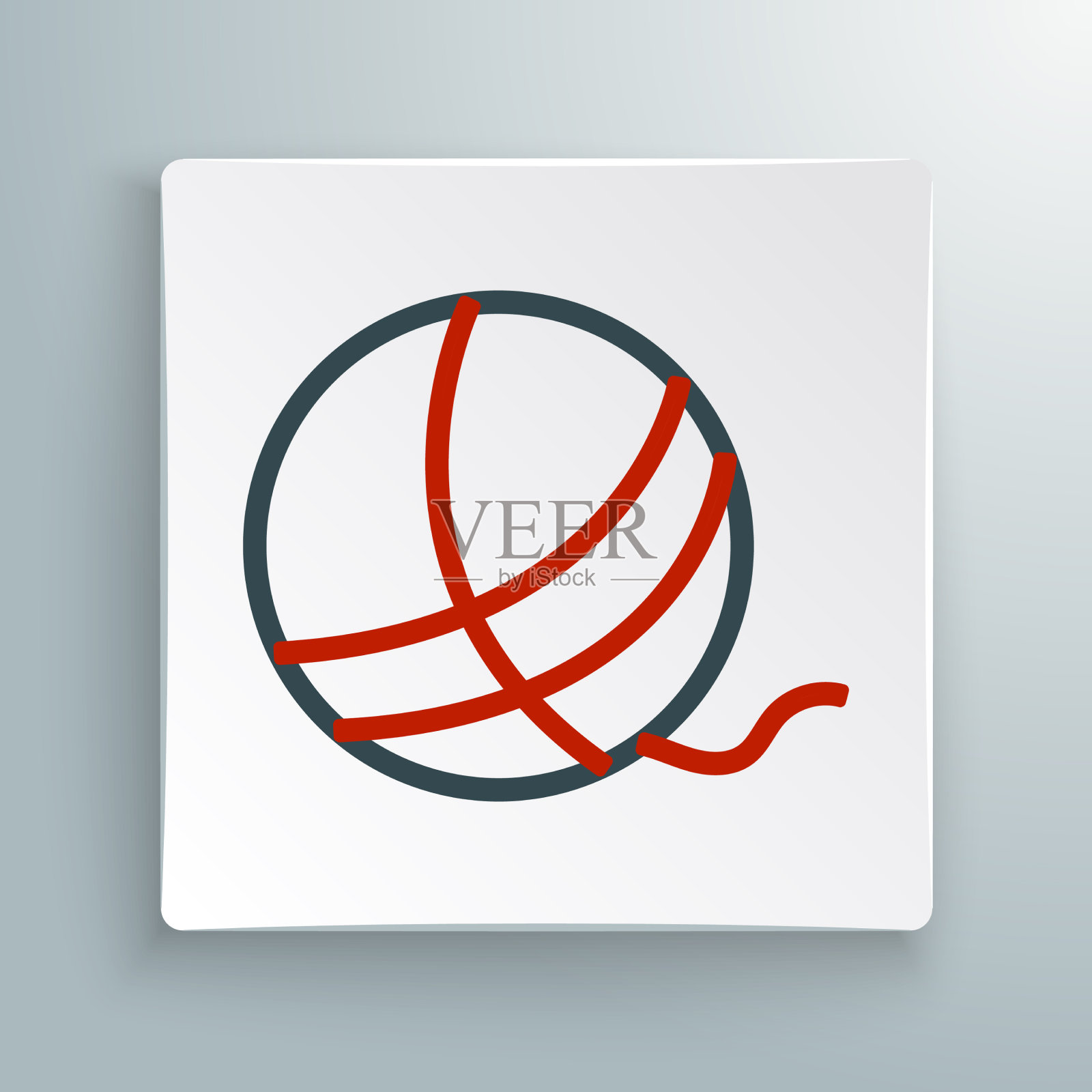 线纱球图标孤立在白色背景图标素材