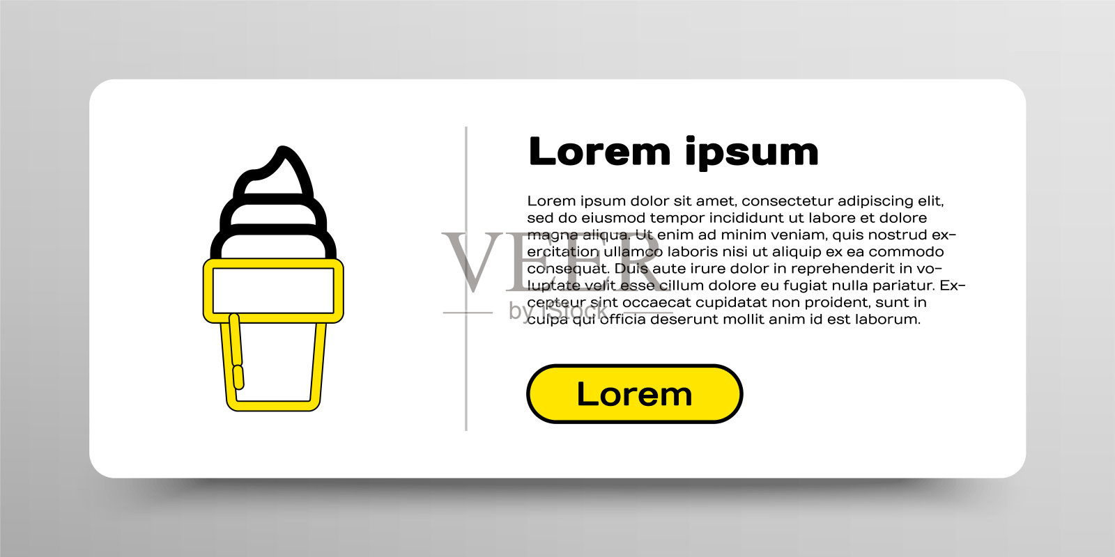 在白色背景上孤立图标的华夫蛋筒冰淇淋线。甜蜜的象征。色彩斑斓的轮廓的概念。向量插画图片素材