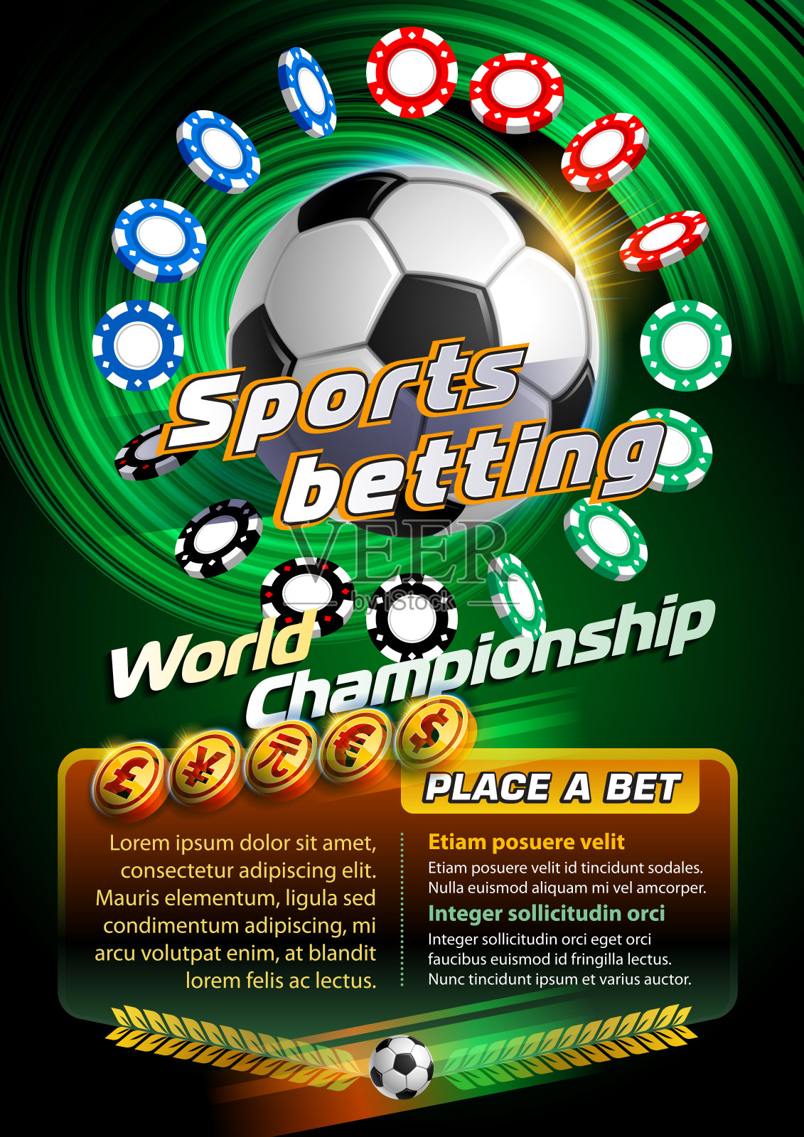 体育博彩足球插画图片素材