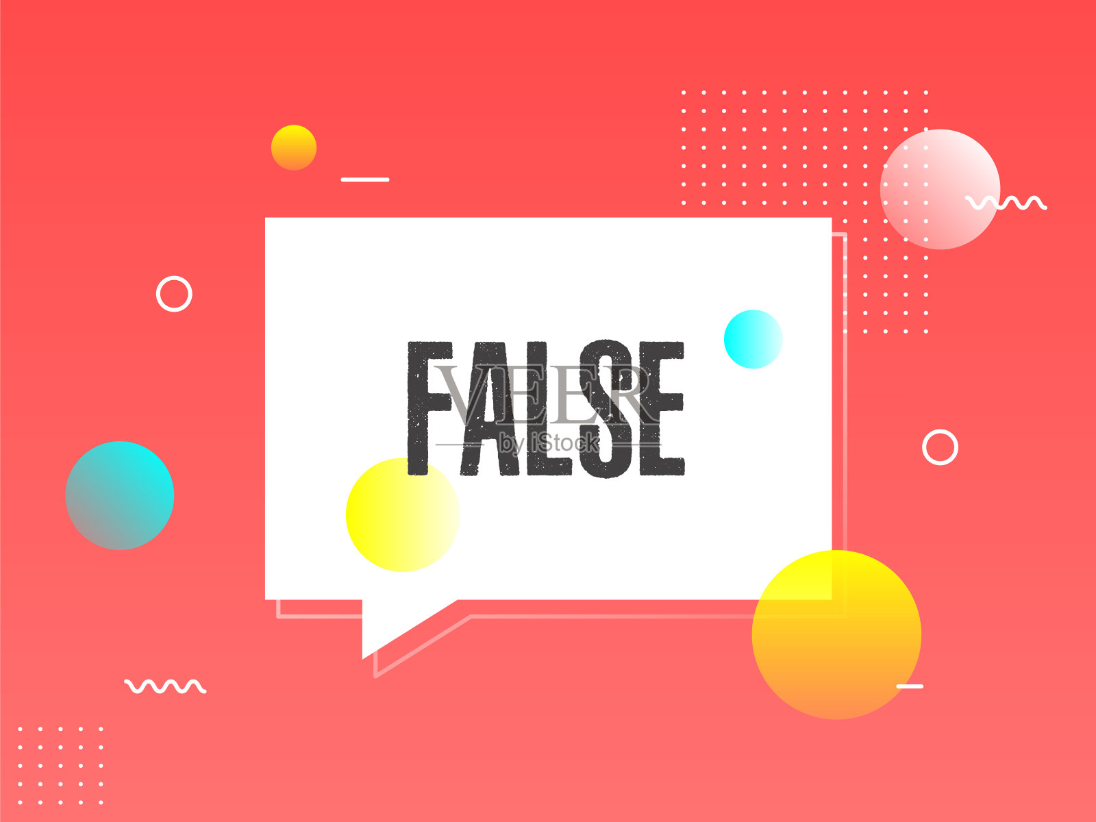 假的。网页横幅，语音泡泡设计。风格抽象设计，矢量插图插画图片素材