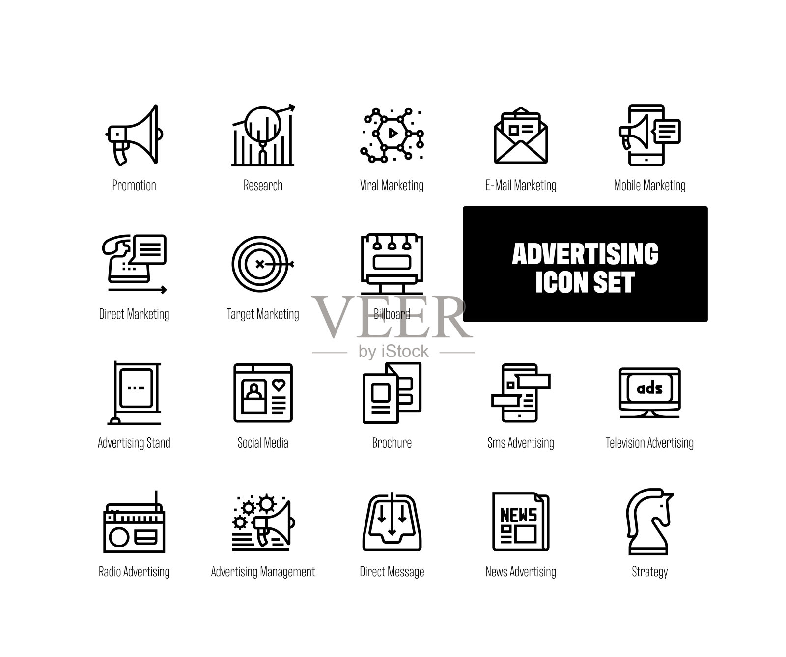 广告行图标插画图片素材