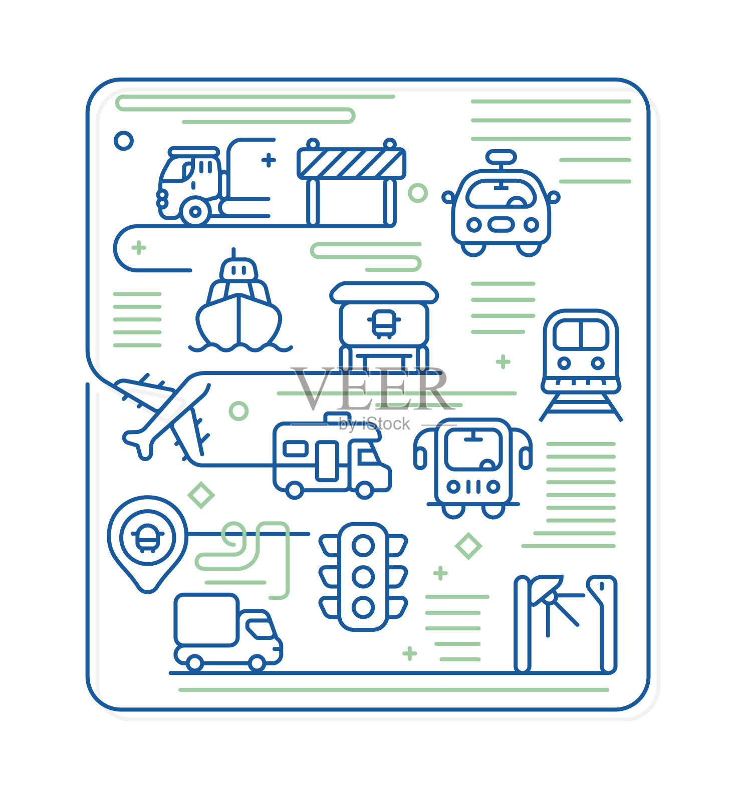 交通标志横幅设计插画图片素材