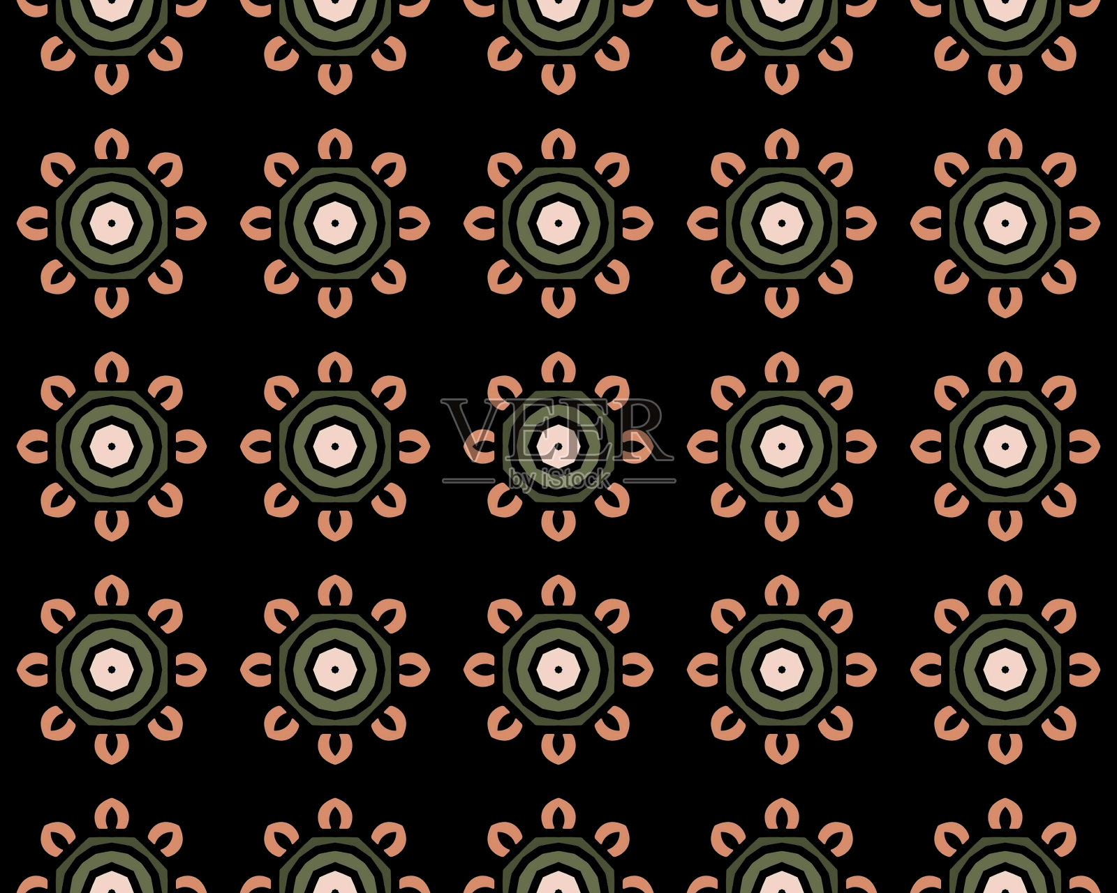 不同颜色的无缝瓷砖图案插画图片素材