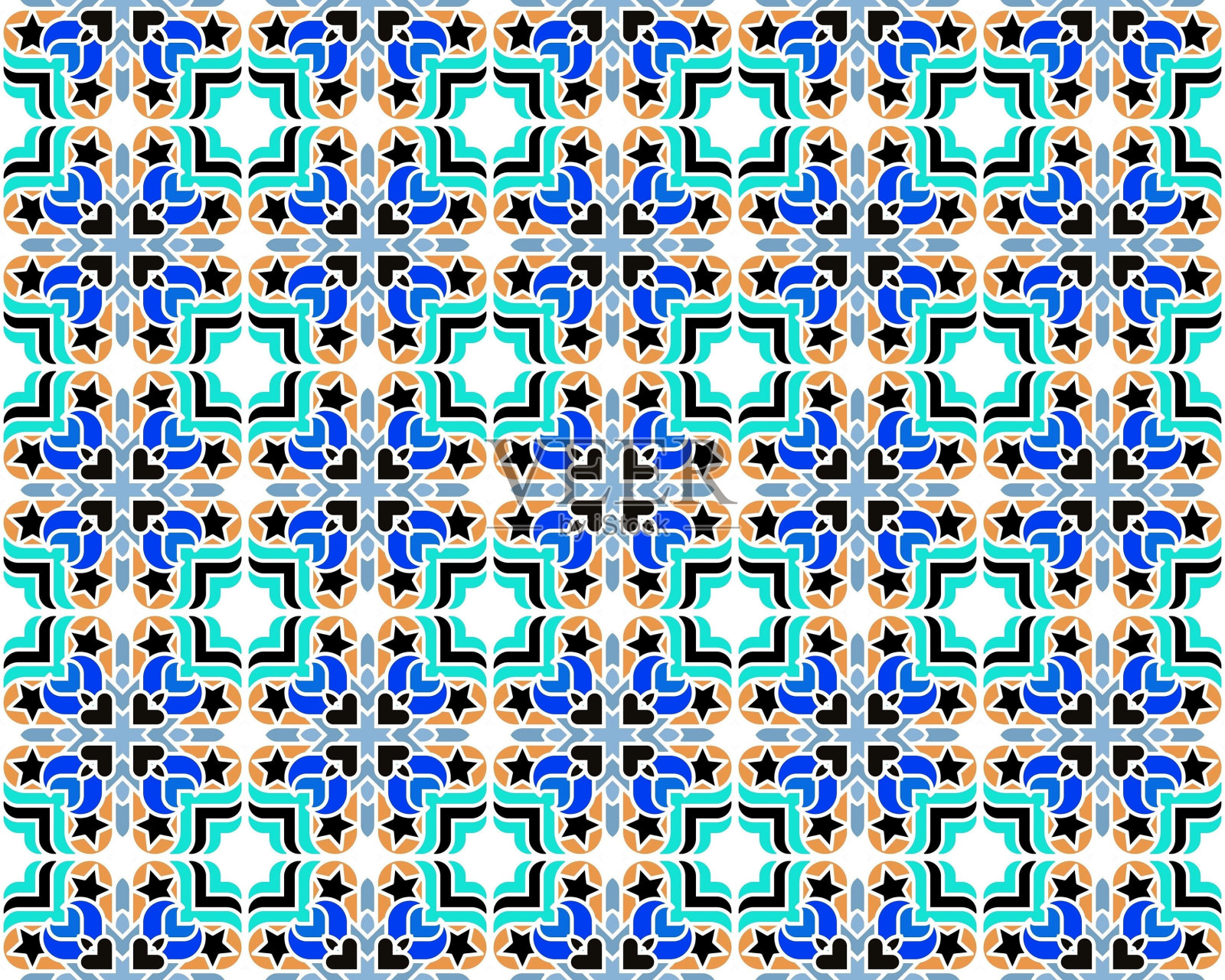 无缝瓷砖图案的插图插画图片素材