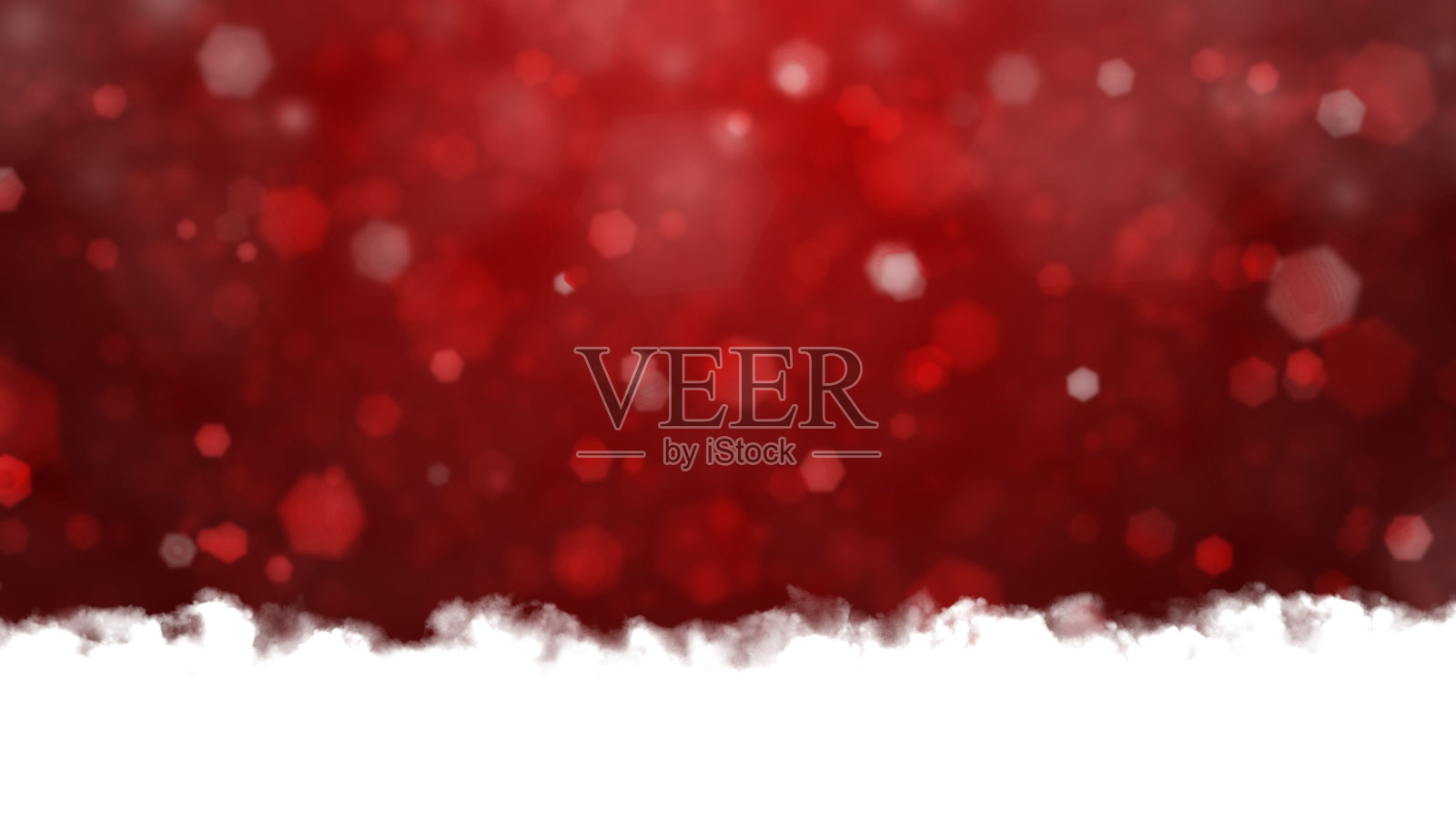 白色的雪的褶边在空灵的闪光充满活力的深紫红色水平闪光节日的圣诞节背景像照亮的圣诞灯插画图片素材