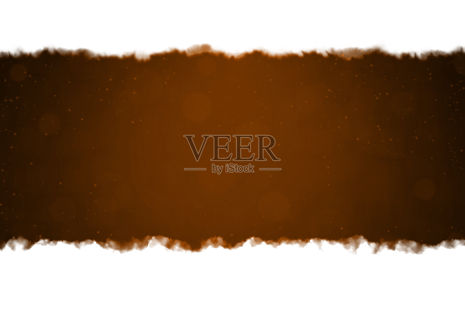 白色的雾褶或烟熏雪在顶部和底部边缘空灵发亮的黑巧克力棕色水平发亮的节日空白背景插画图片素材