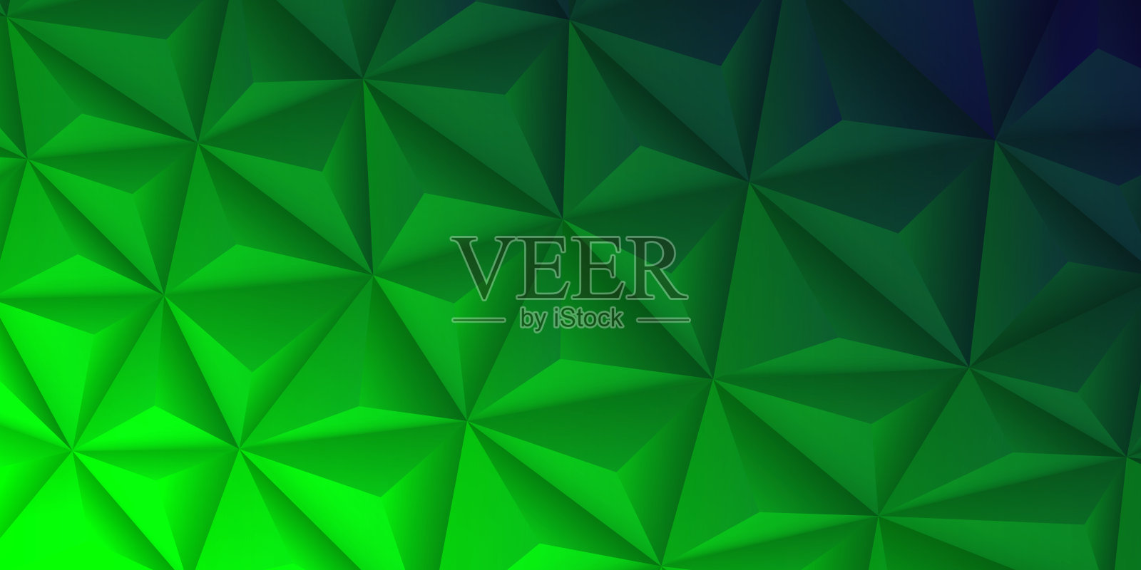 抽象几何纹理-低多边形背景-多边形马赛克-绿色梯度插画图片素材