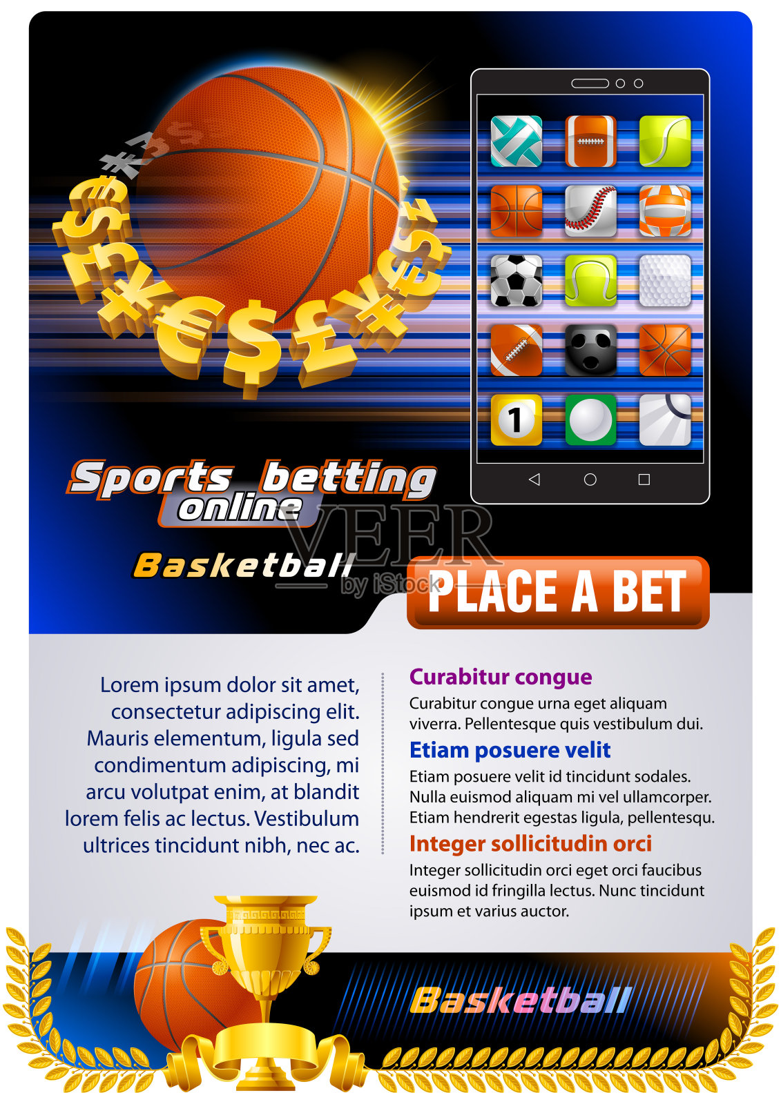 体育博彩篮球插画图片素材