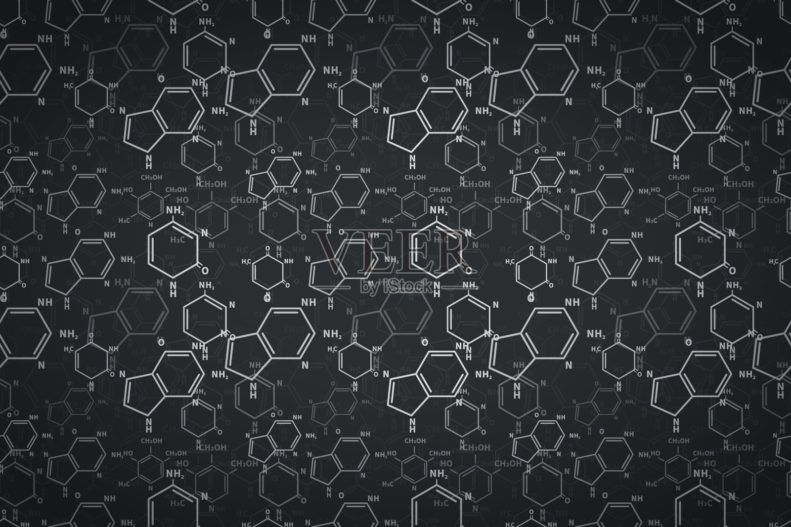 不同的轻化学碱基结构插画图片素材