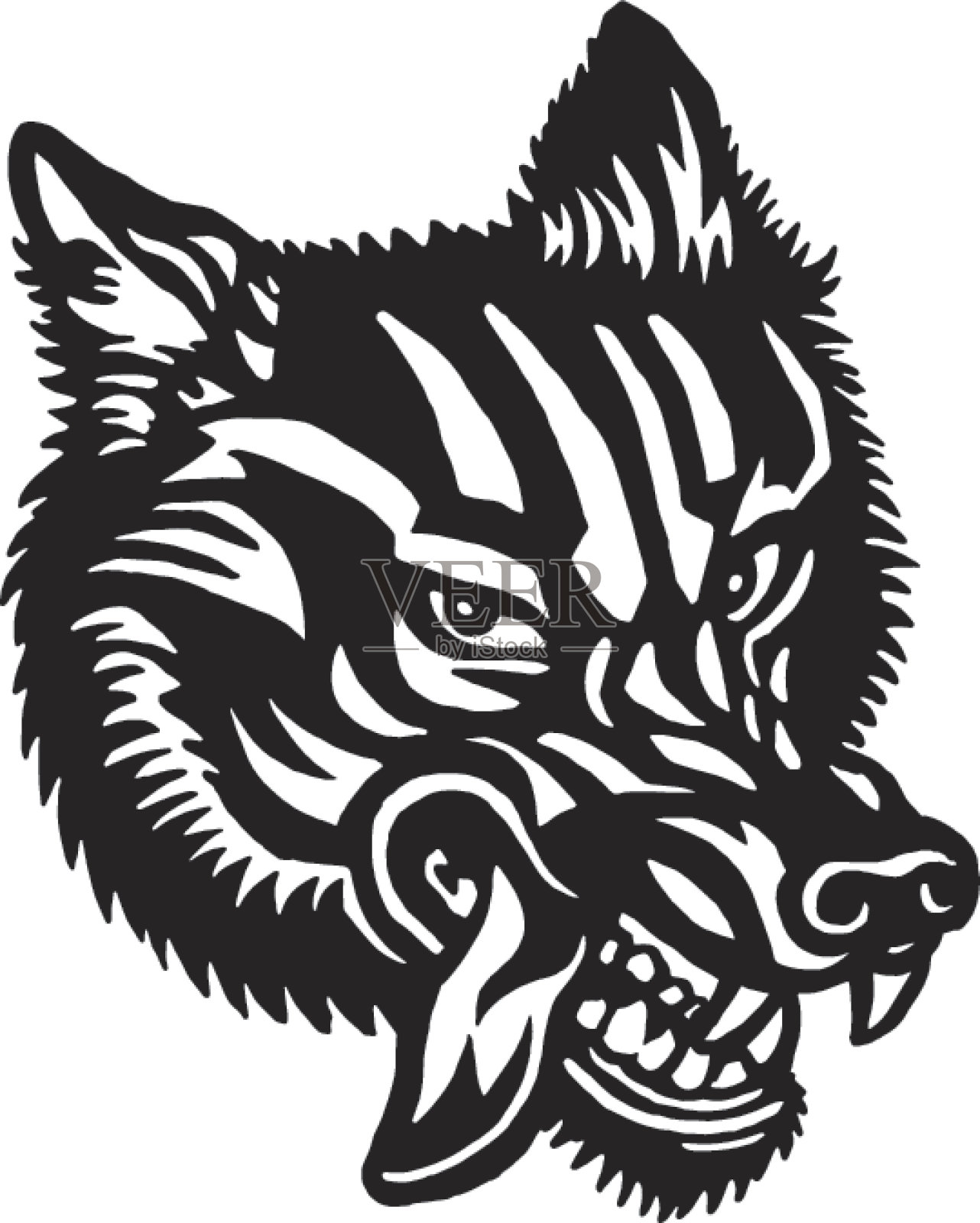 狼插画图片素材