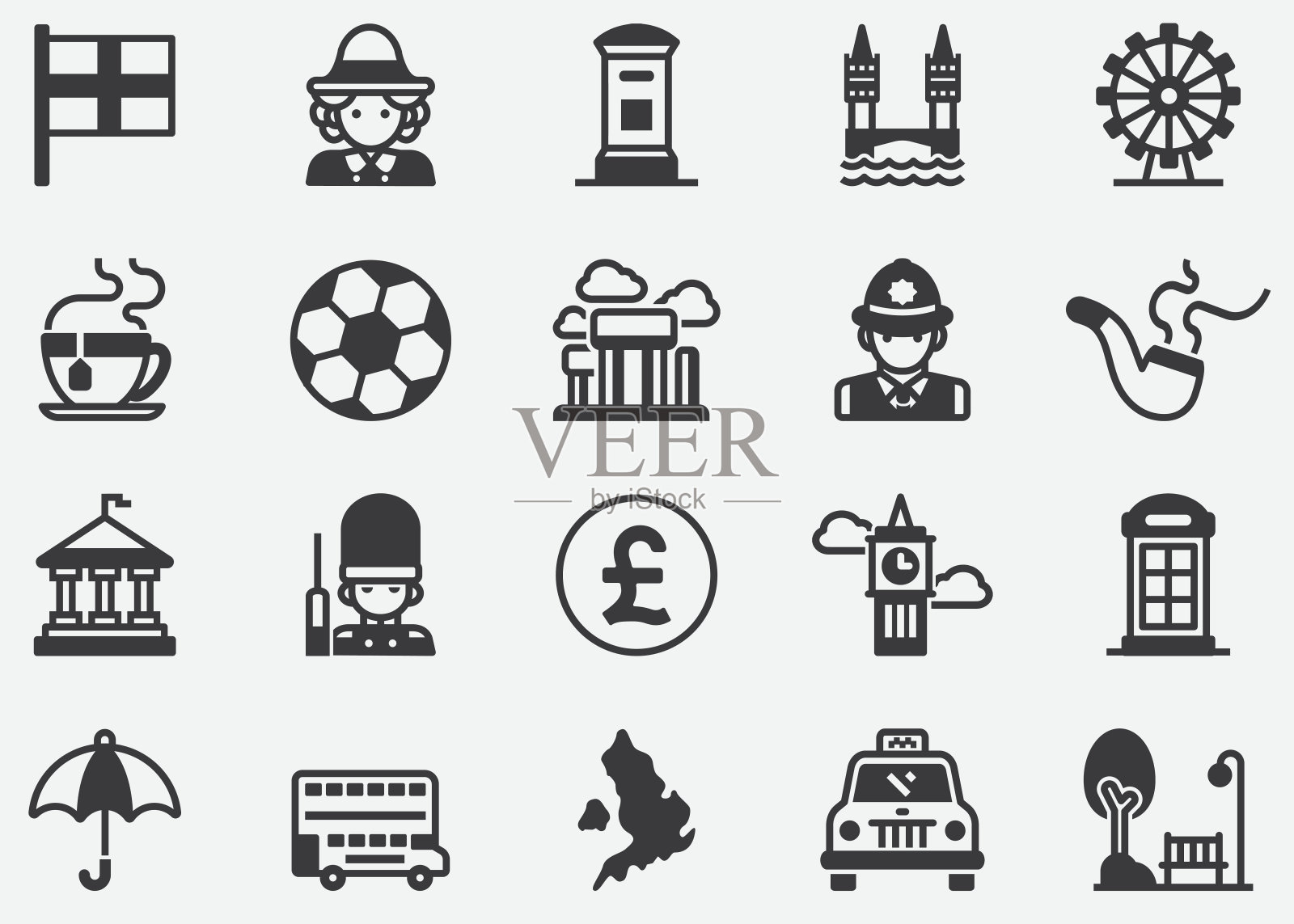 英国，伦敦，英格兰，民族，文化像素完美图标插画图片素材