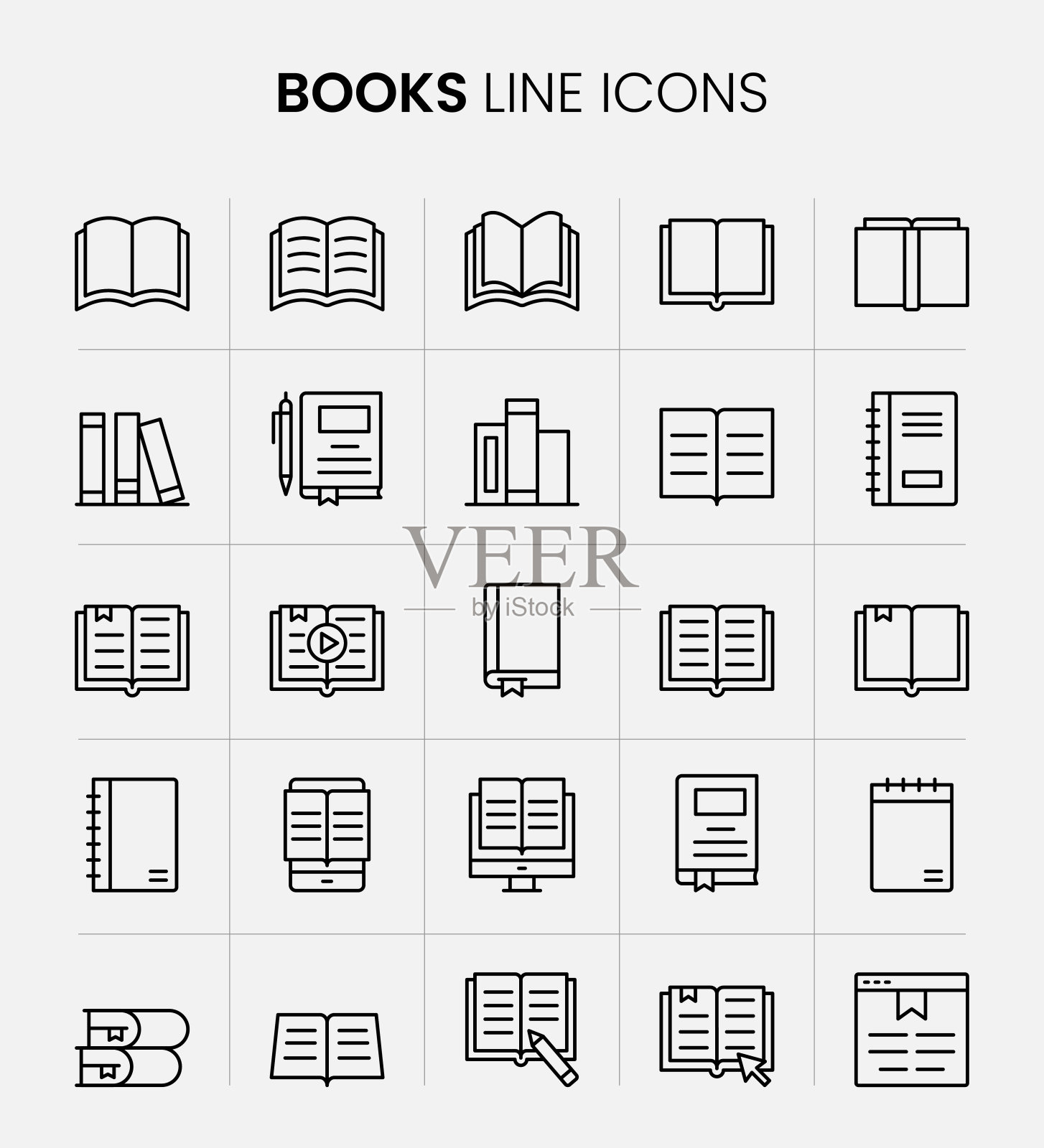 书行图标插画图片素材