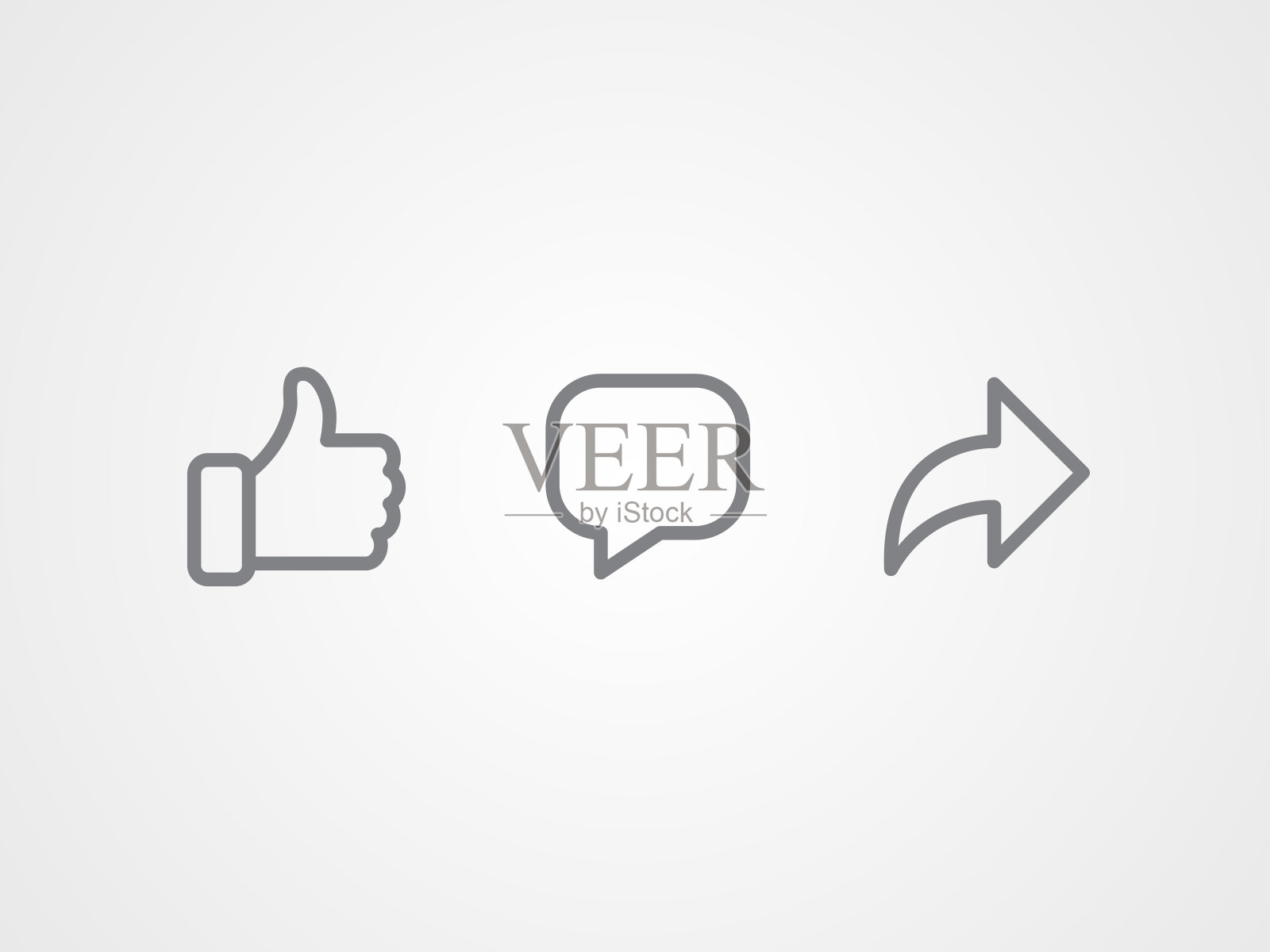 抽象的矢量线图标设计。图标素材