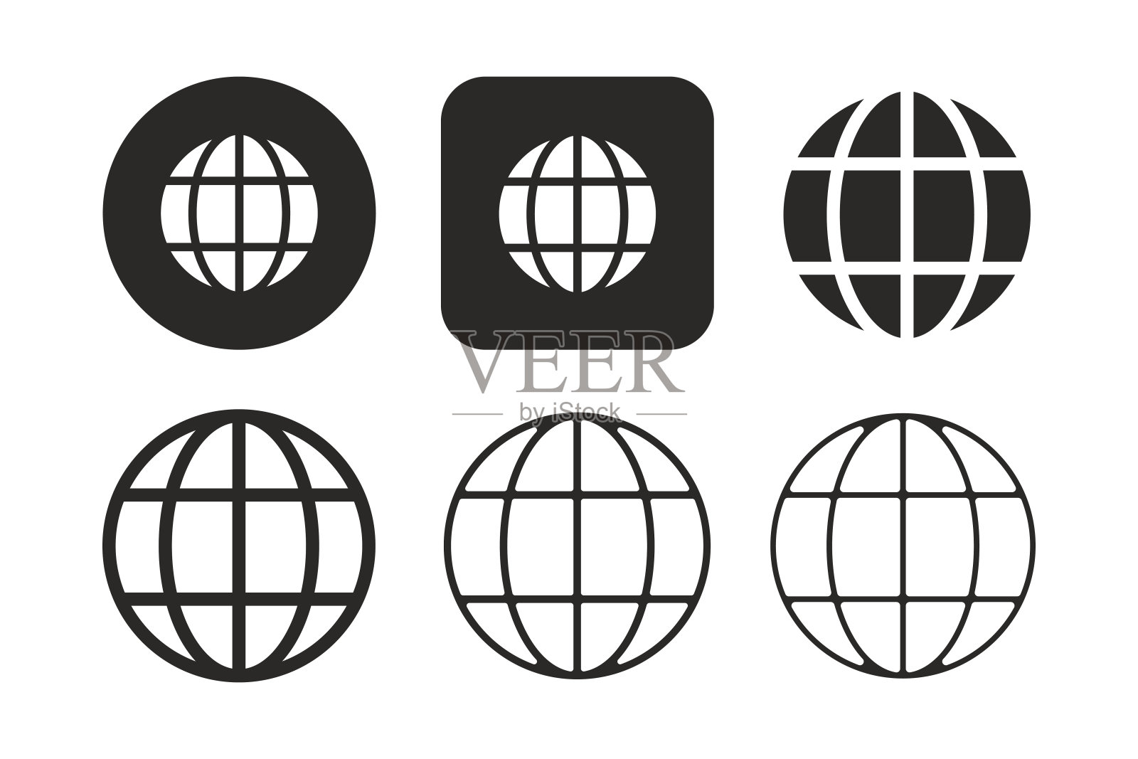 全球及通讯图标插画图片素材