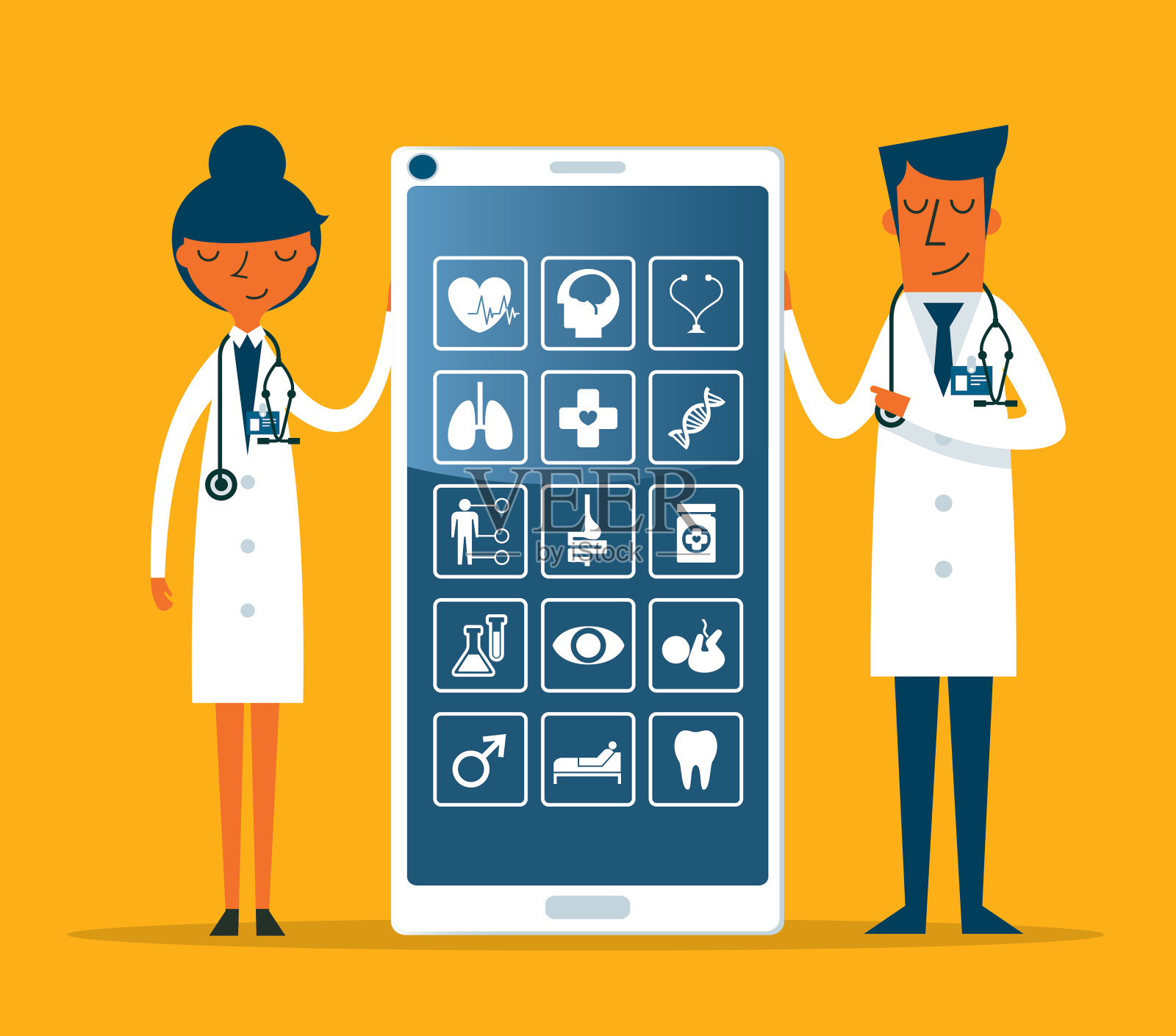 医学应用插画图片素材