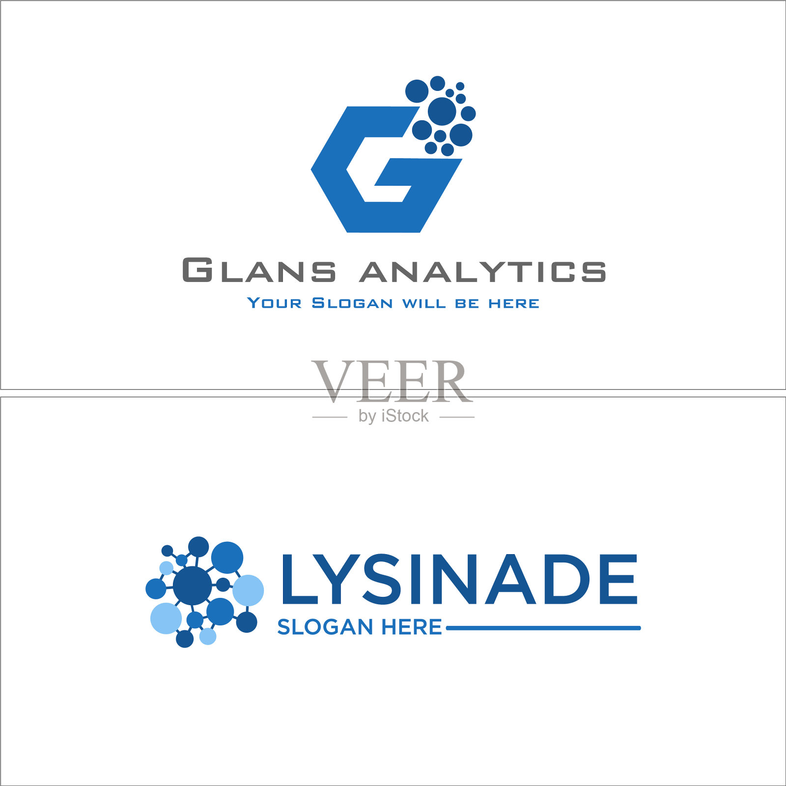 现代科学技术分析分子标志插画图片素材