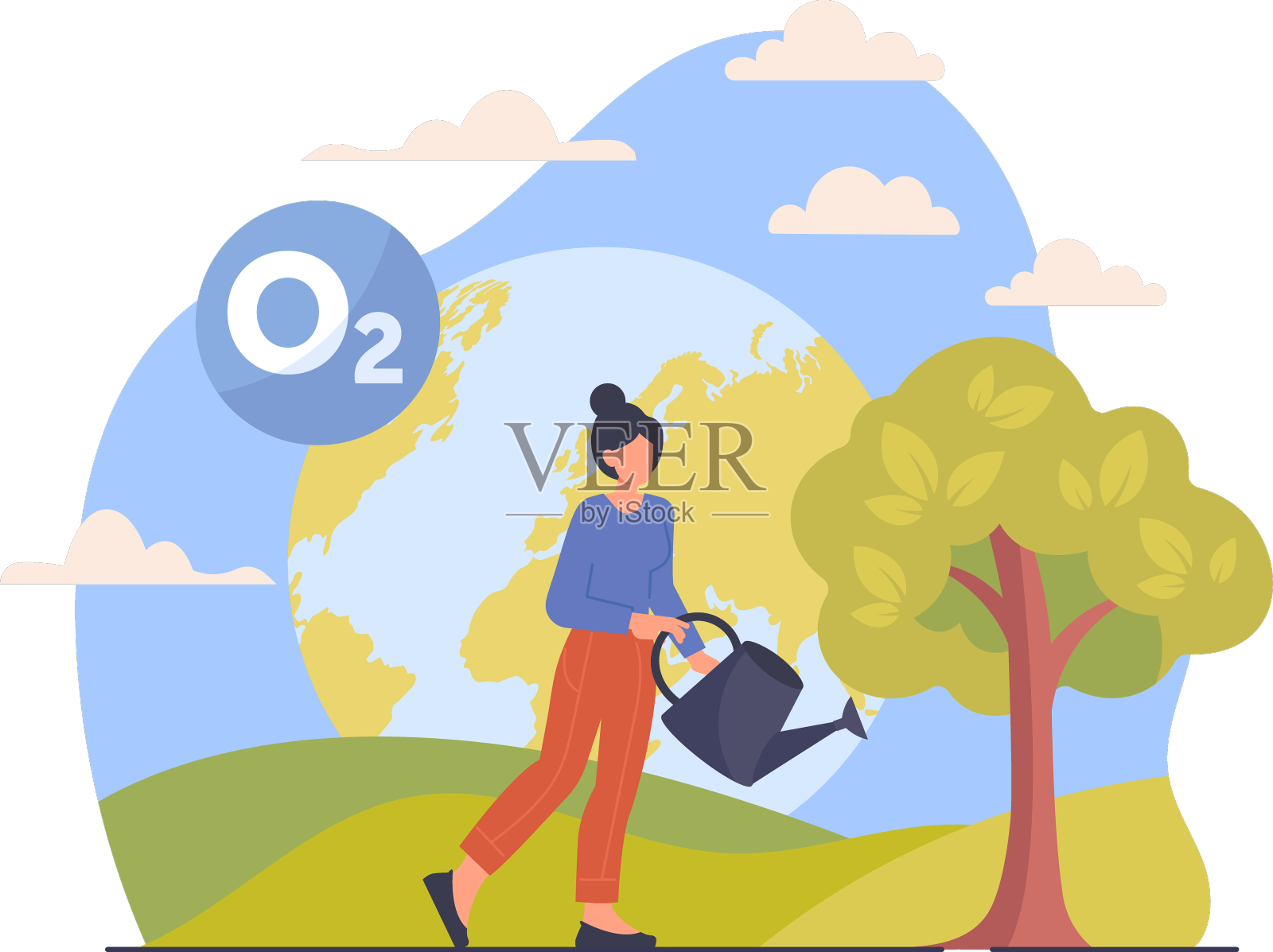 土地保护的概念设计元素图片