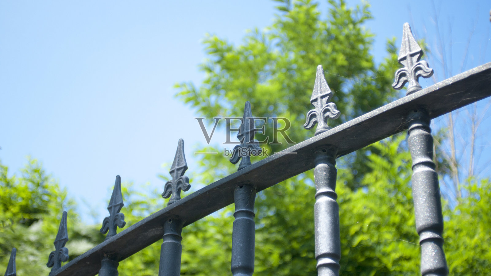 公园里的锻铁大门照片摄影图片