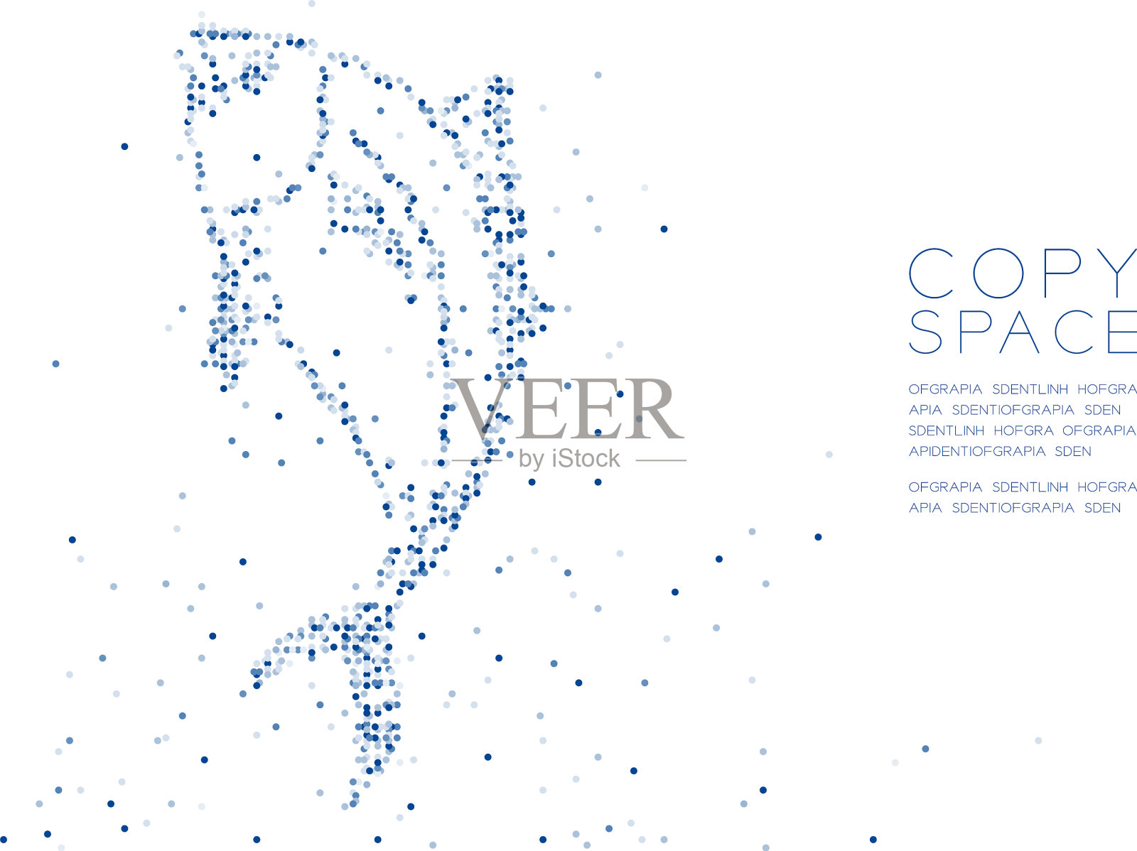 抽象几何圆点分子粒子插画图片素材