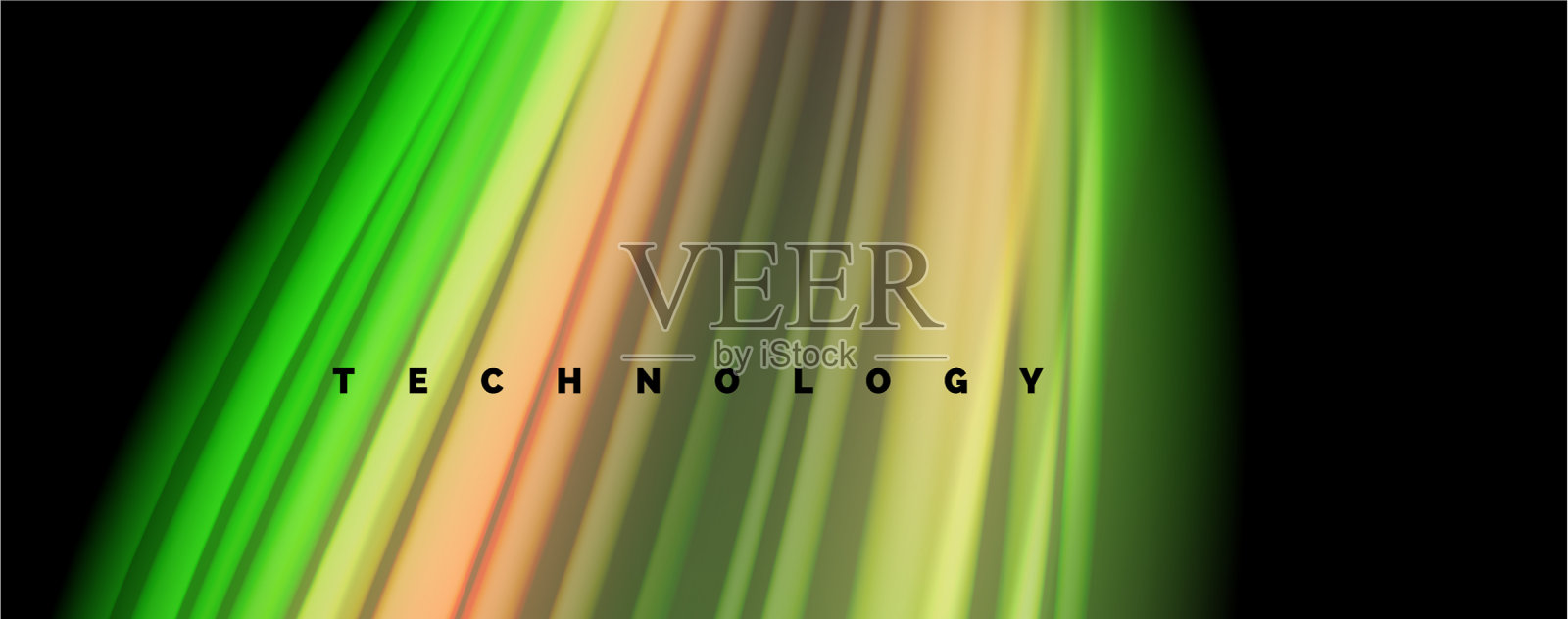 流体液体颜色波浪线发光五颜六色插画图片素材